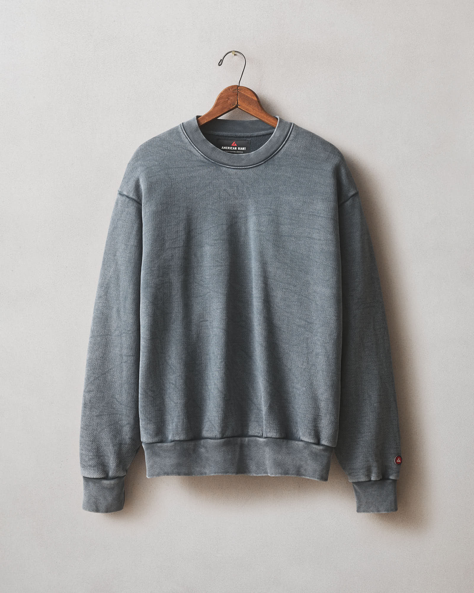Unisex American Vintage Crew Sweatshirt - Mineral Wash Metropolitan Grey