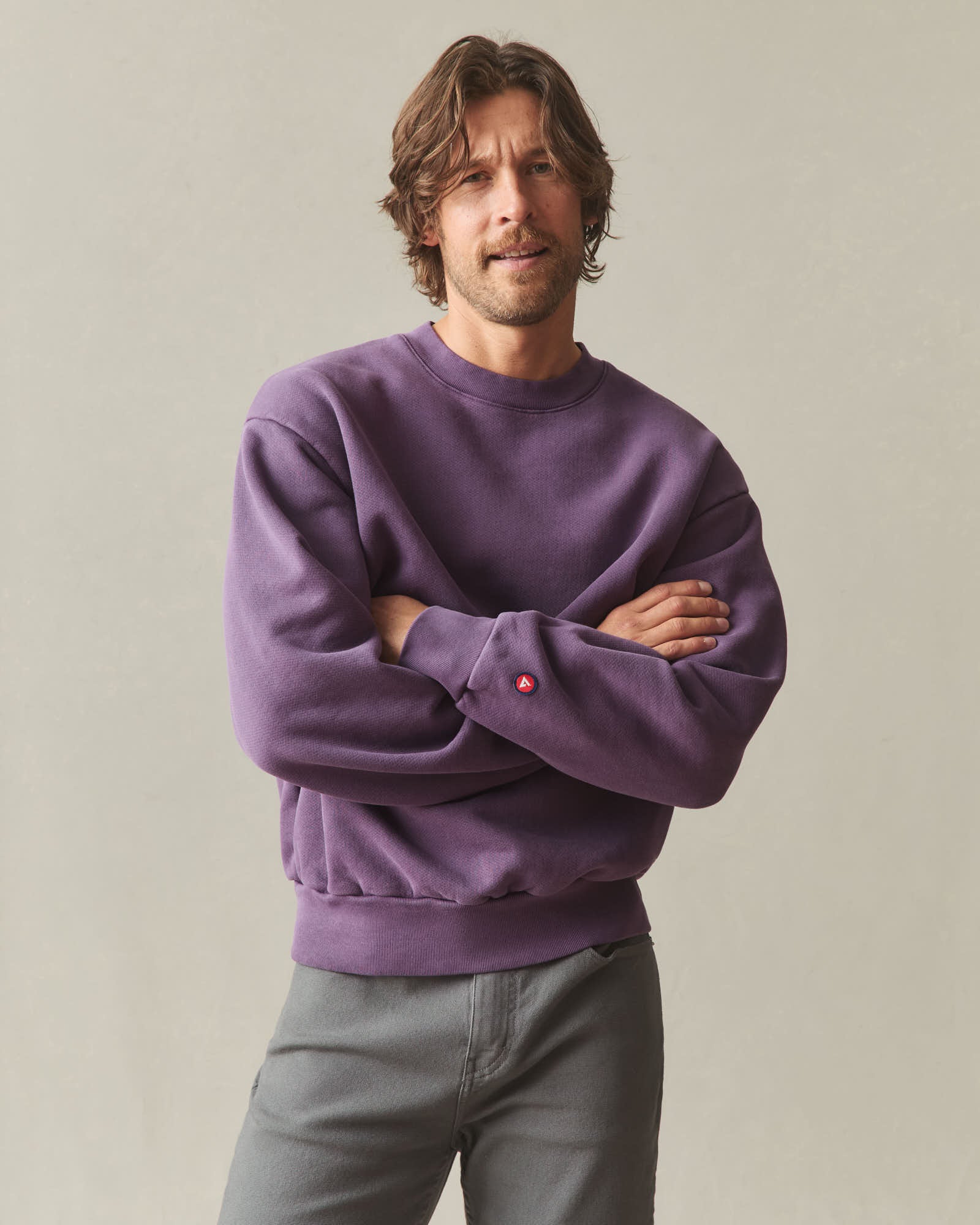 Unisex American Vintage Crew Sweatshirt - Shadow Purple - Image 2