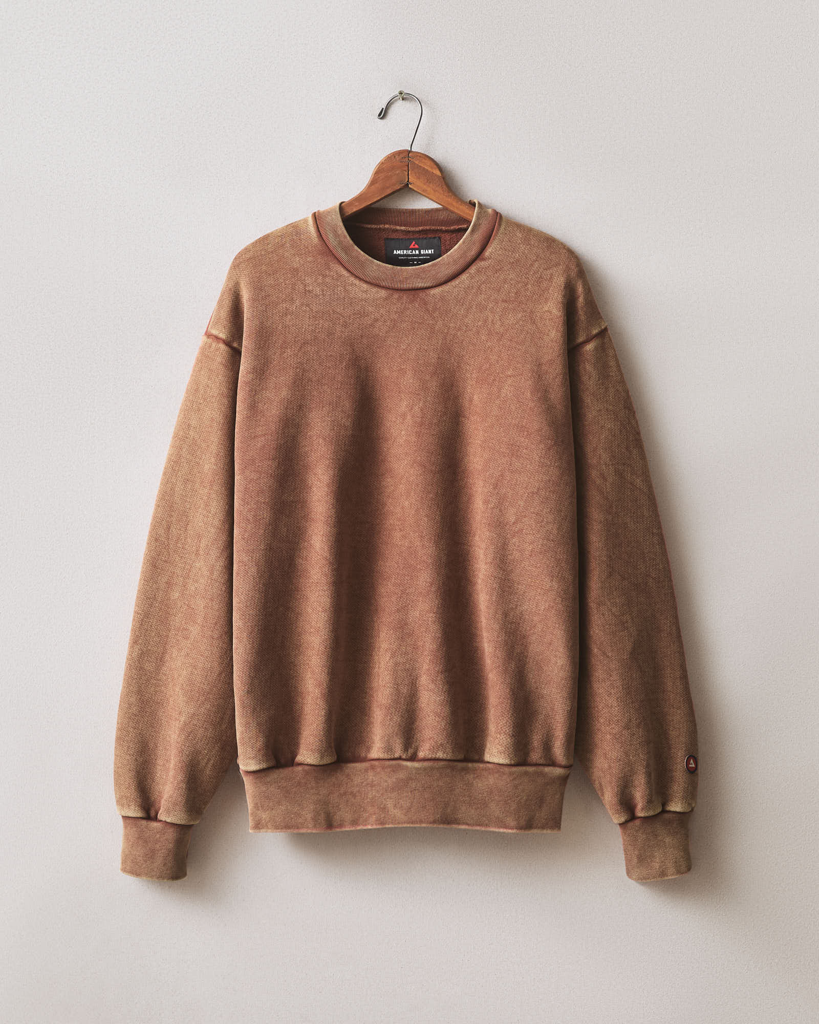 Men's American Vintage Crew Sweatshirt - Stone Wash Toffee