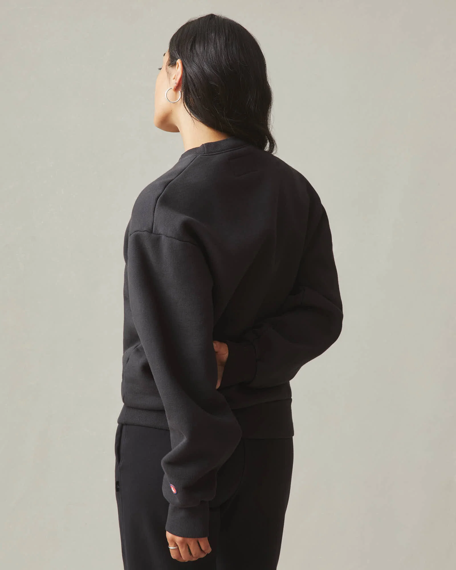 Unisex American Vintage Crew Sweatshirt - Washed Black - Image 4