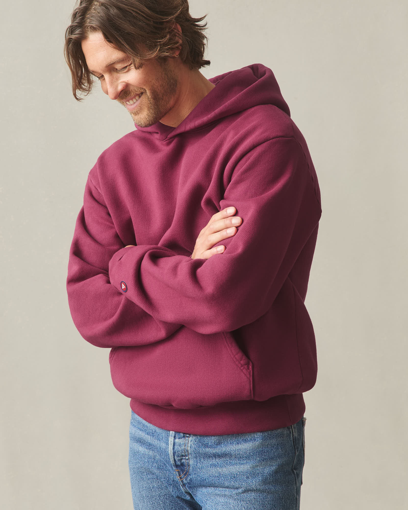 Unisex American Vintage Pullover - Beet Red - Image 4