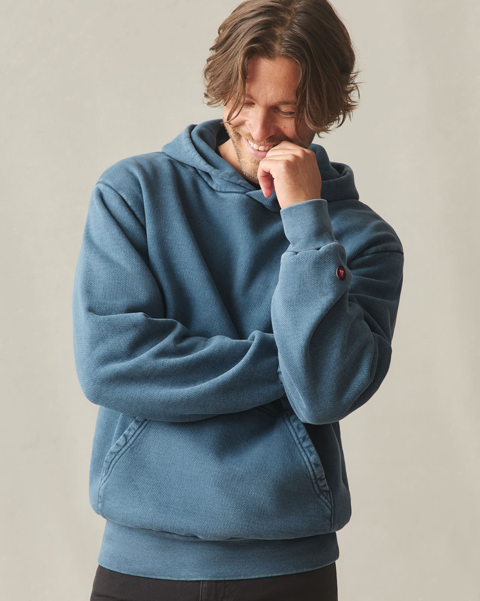 Unisex American Vintage Pullover - Mineral Wash Blue Jean - Image 2