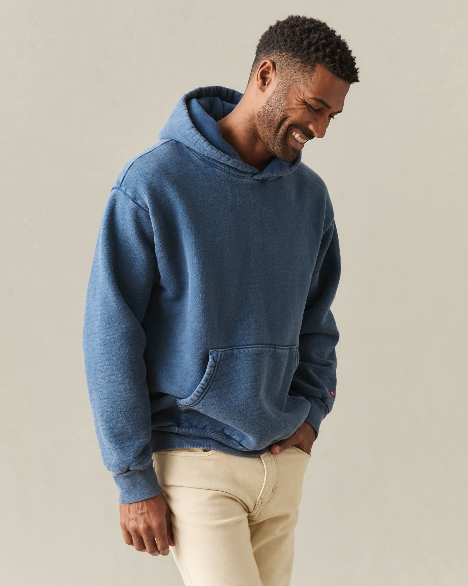 Unisex American Vintage Pullover - Stone Wash Marine Navy - Image 2