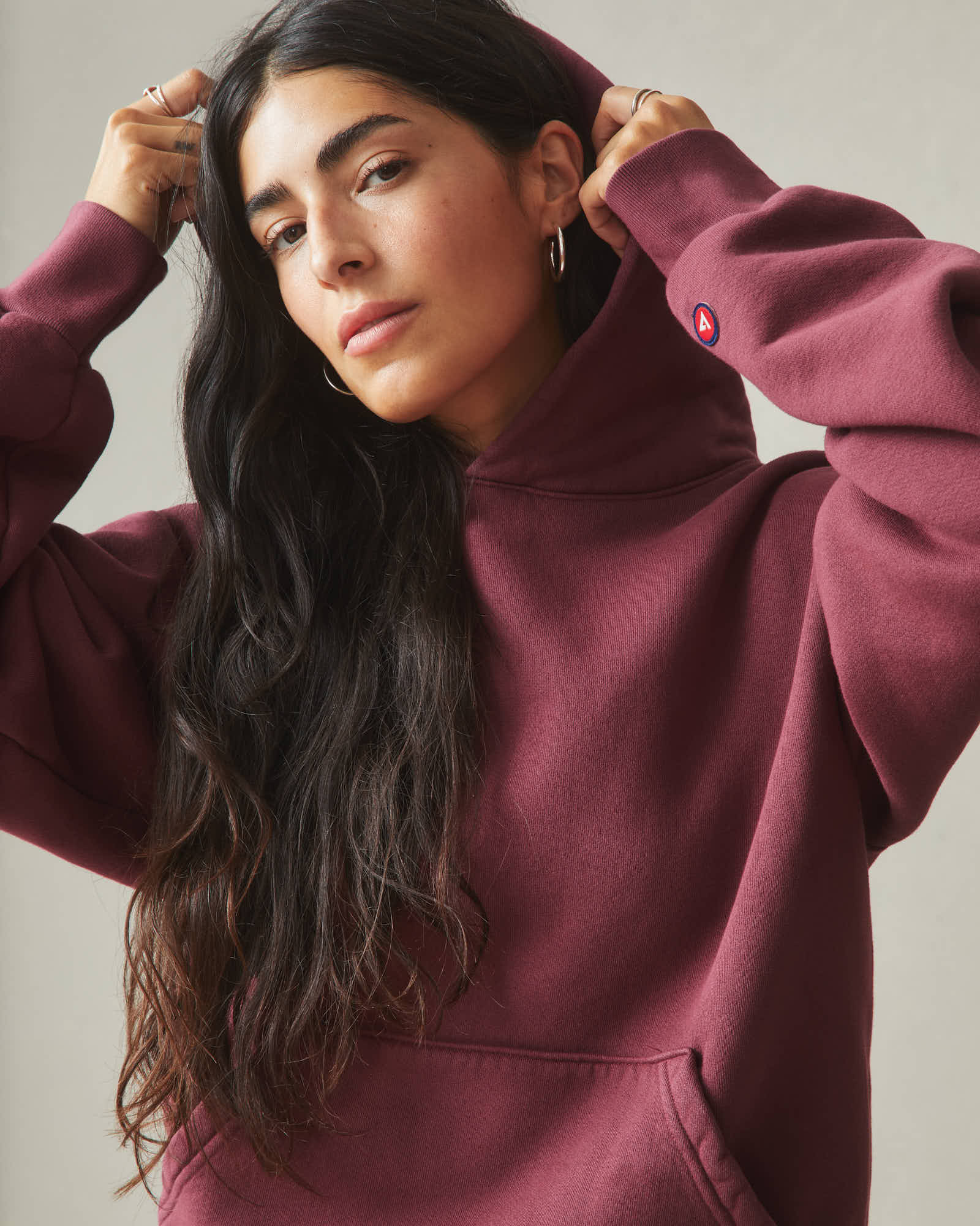 Unisex American Vintage Pullover - Zinfandel - Image 7