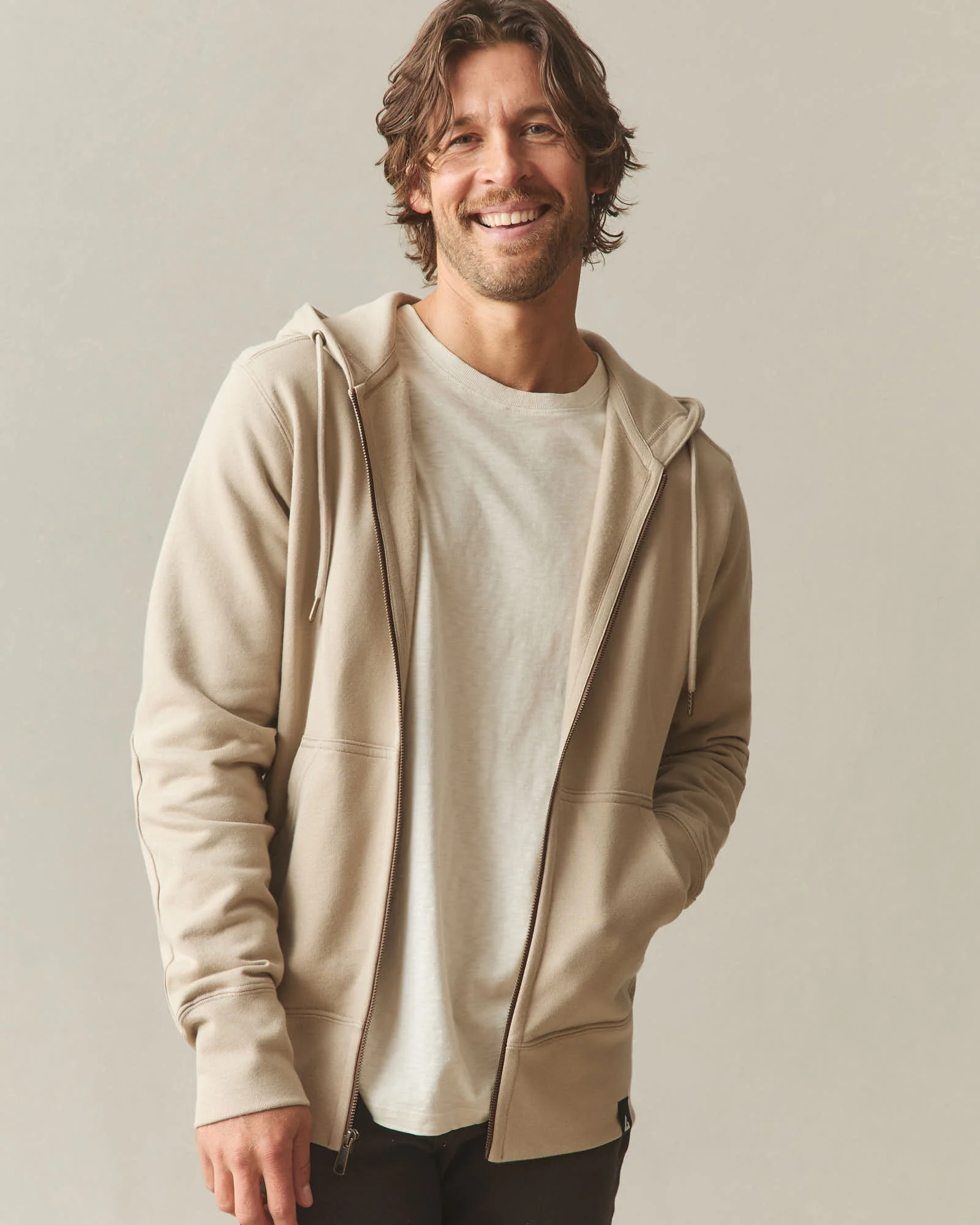 Men's Classic Full Zip - Cobblestone - Image 3