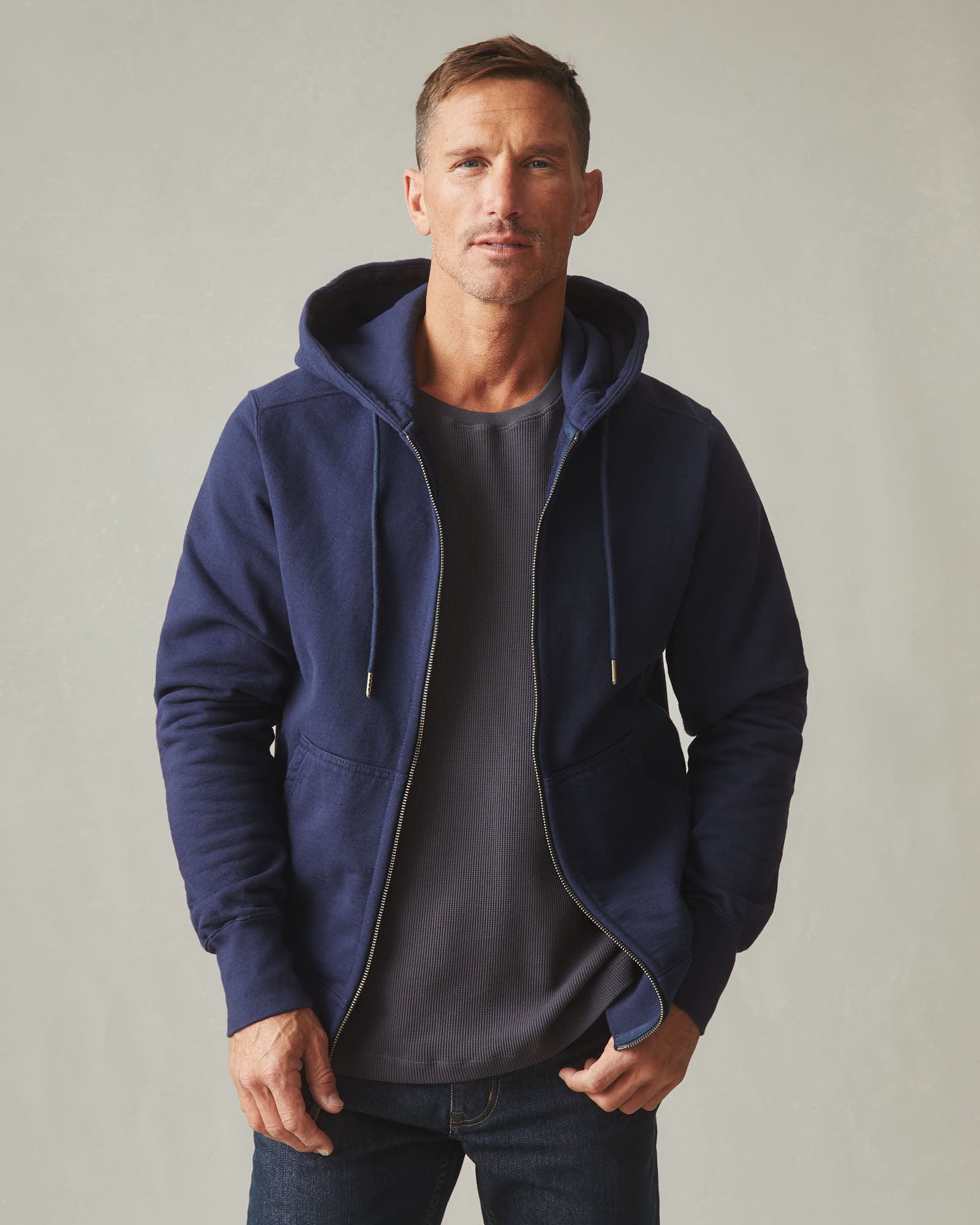 Men's Classic Full Zip - True Navy - Image 3
