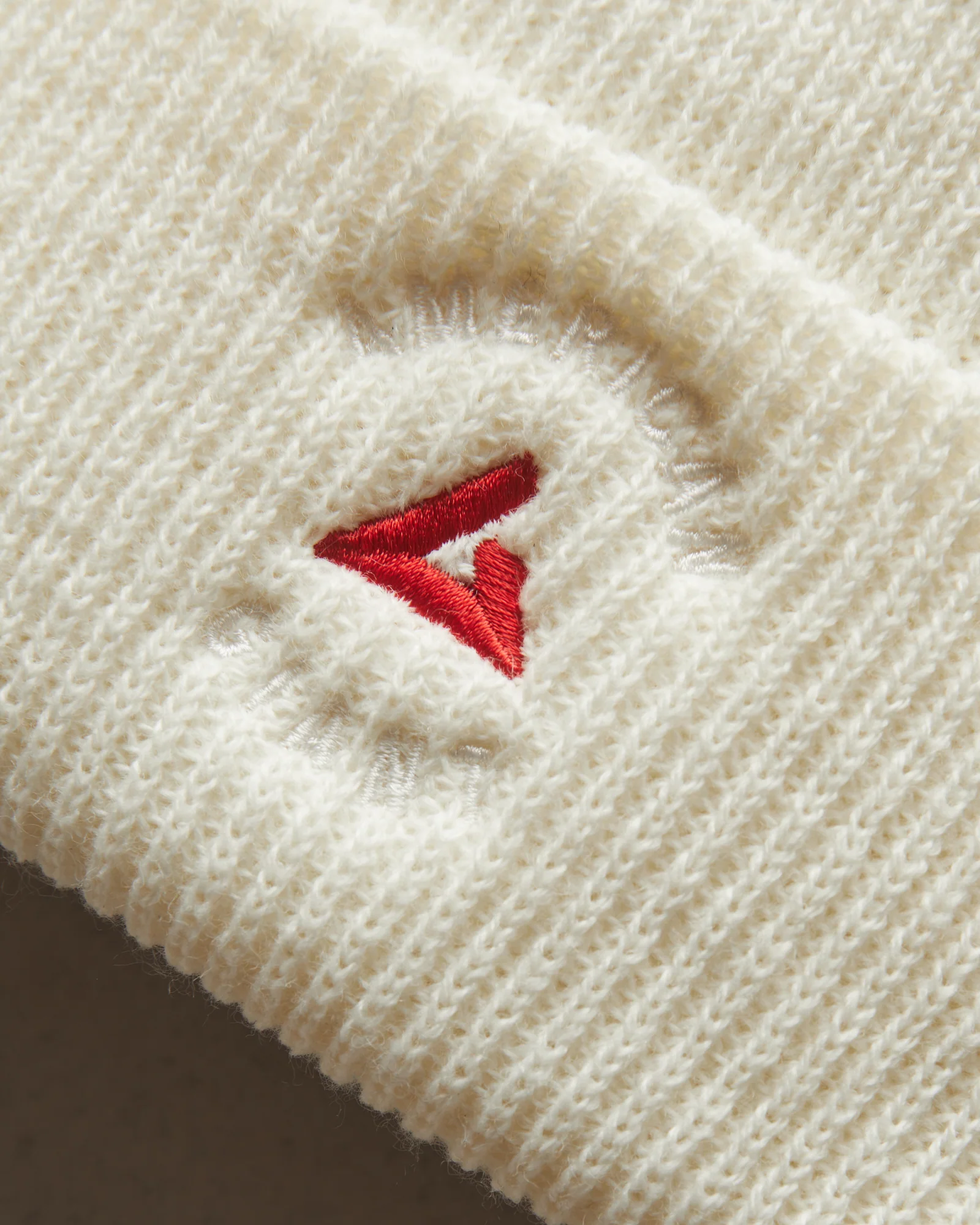 Embroidered Beanie - Natural - Image 3