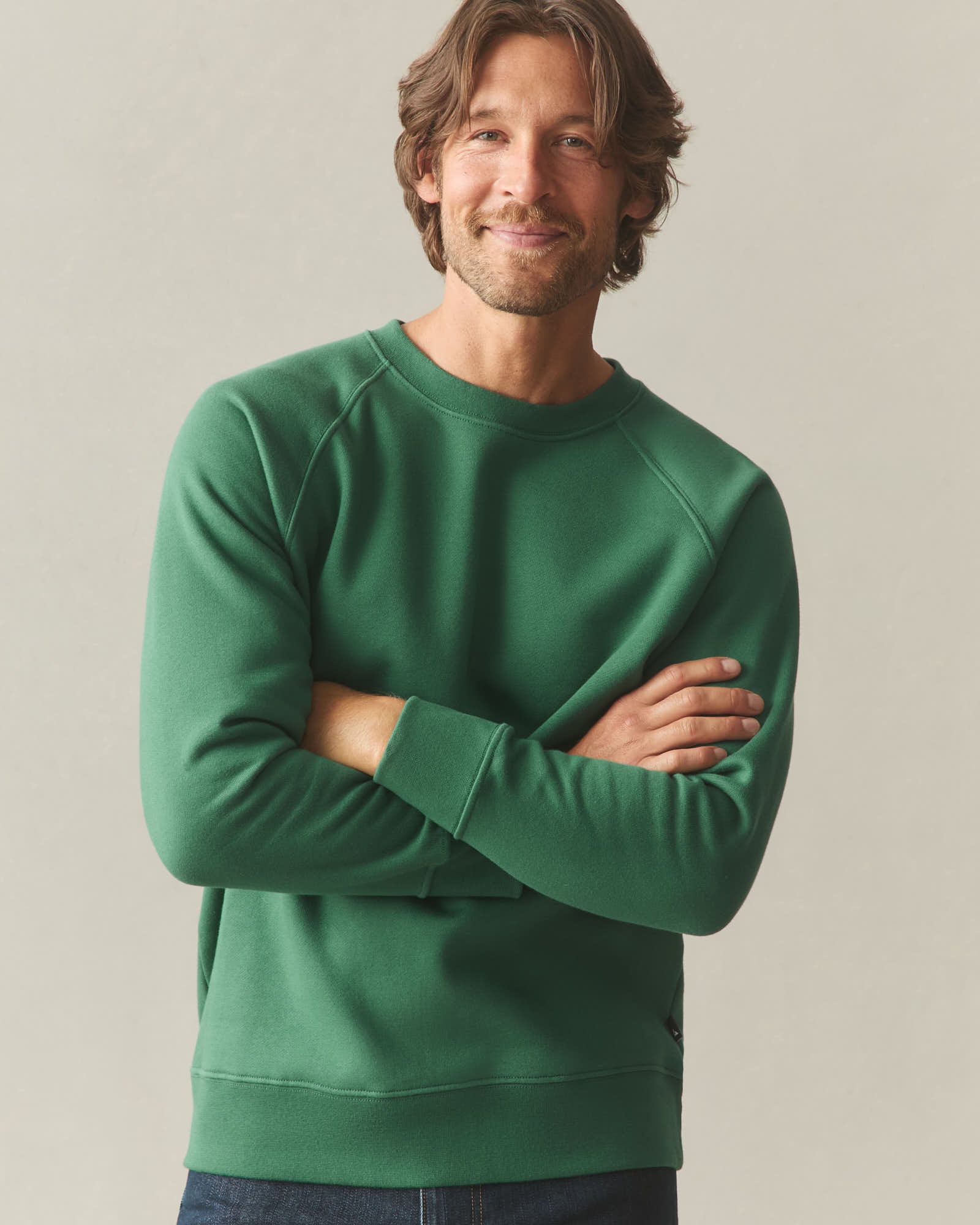 Men's Midweight Crewneck - Hunter Green - Image 3