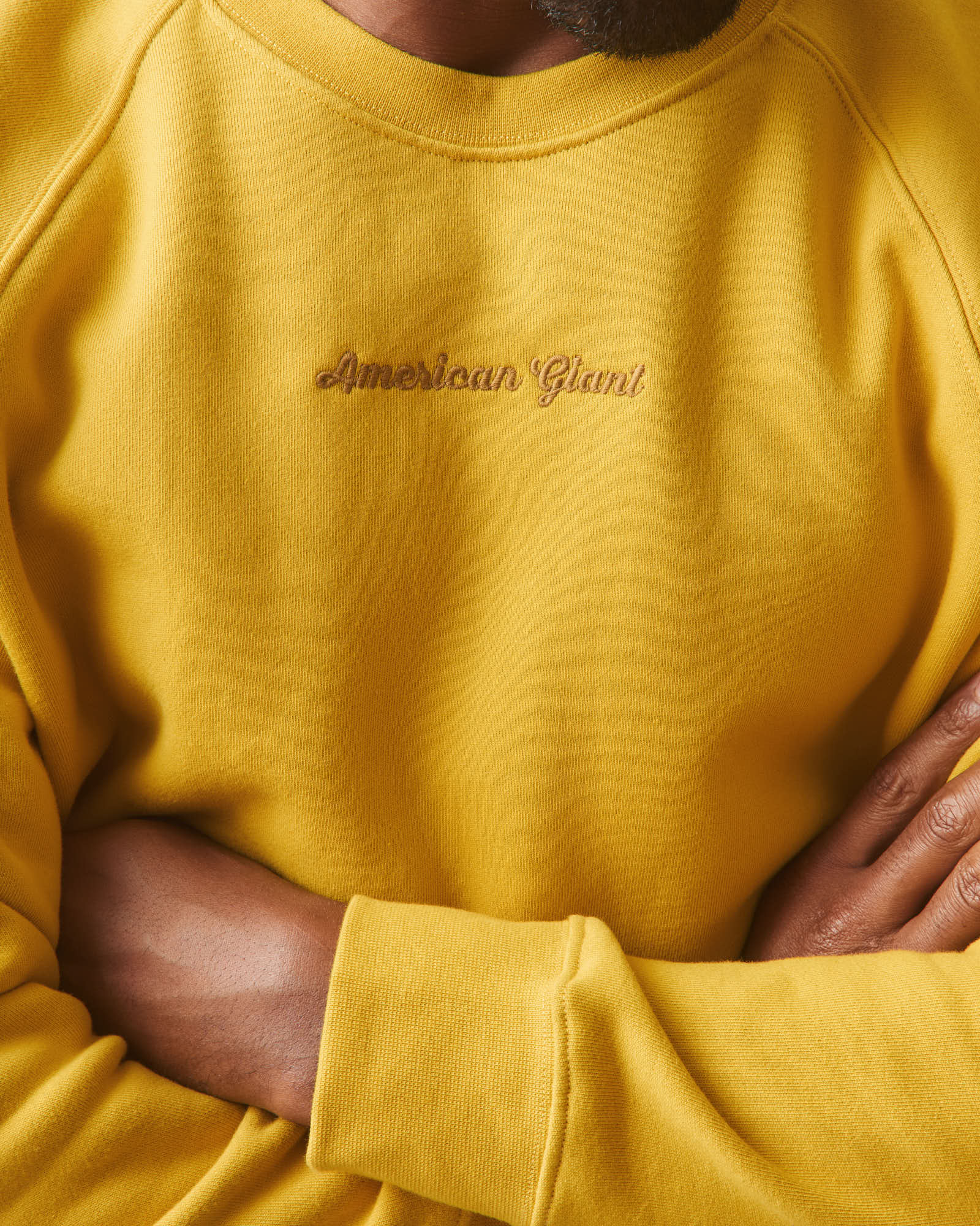 Men's Midweight Crewneck - Nugget Gold - Image 3