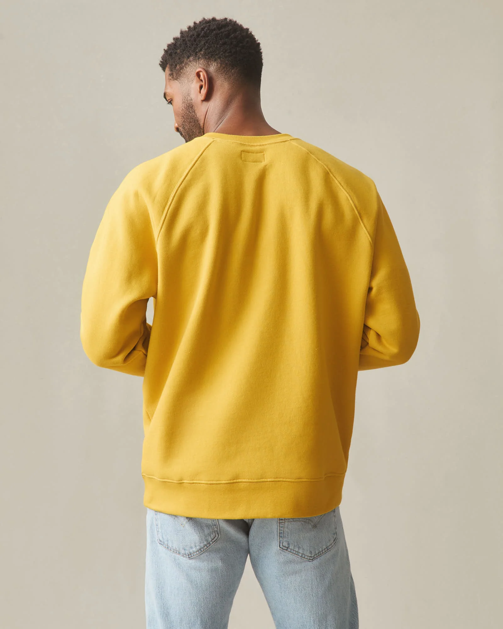 Men's Midweight Crewneck - Nugget Gold - Image 4
