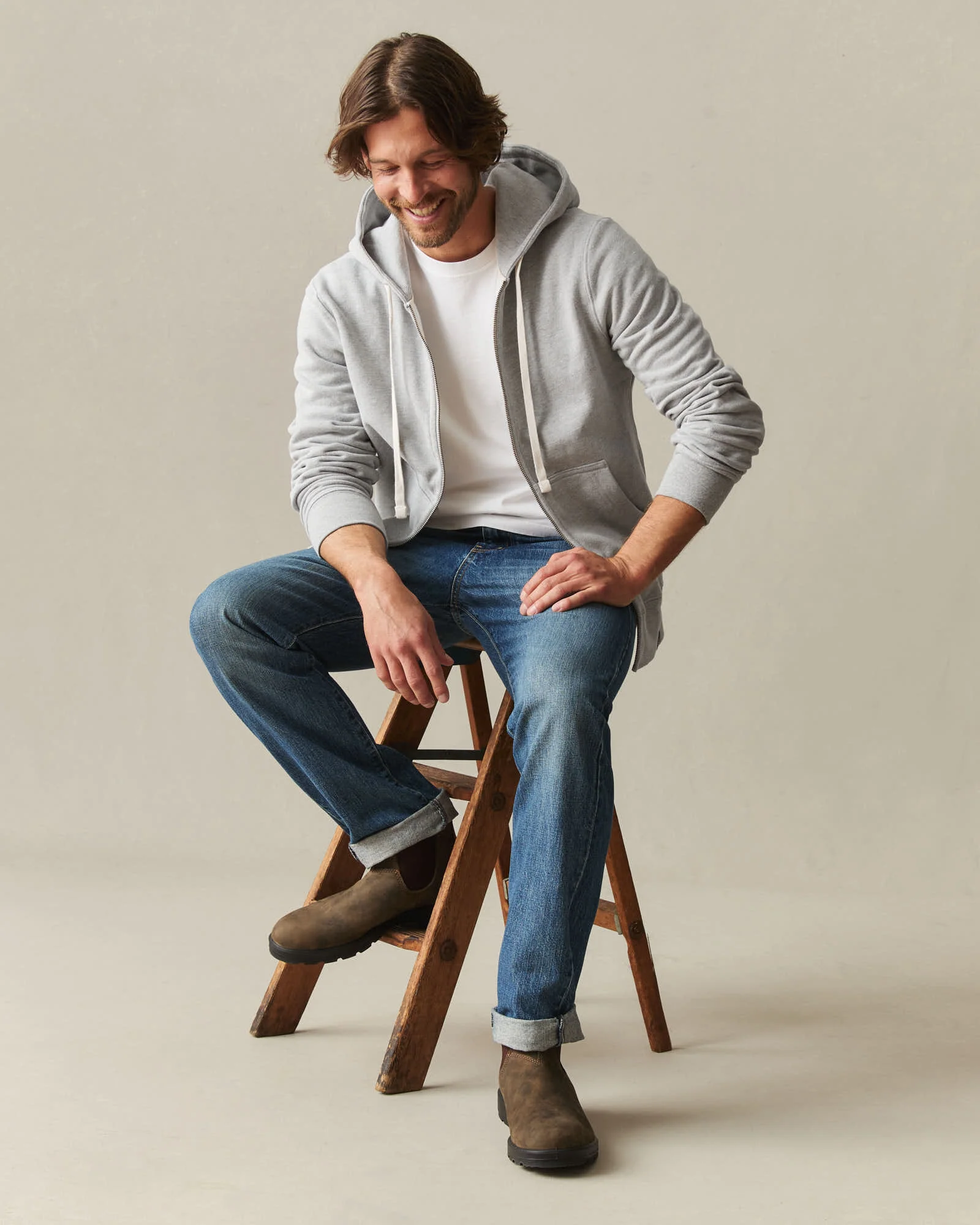 Men's Midweight Full Zip - Athletic Heather - Image 7