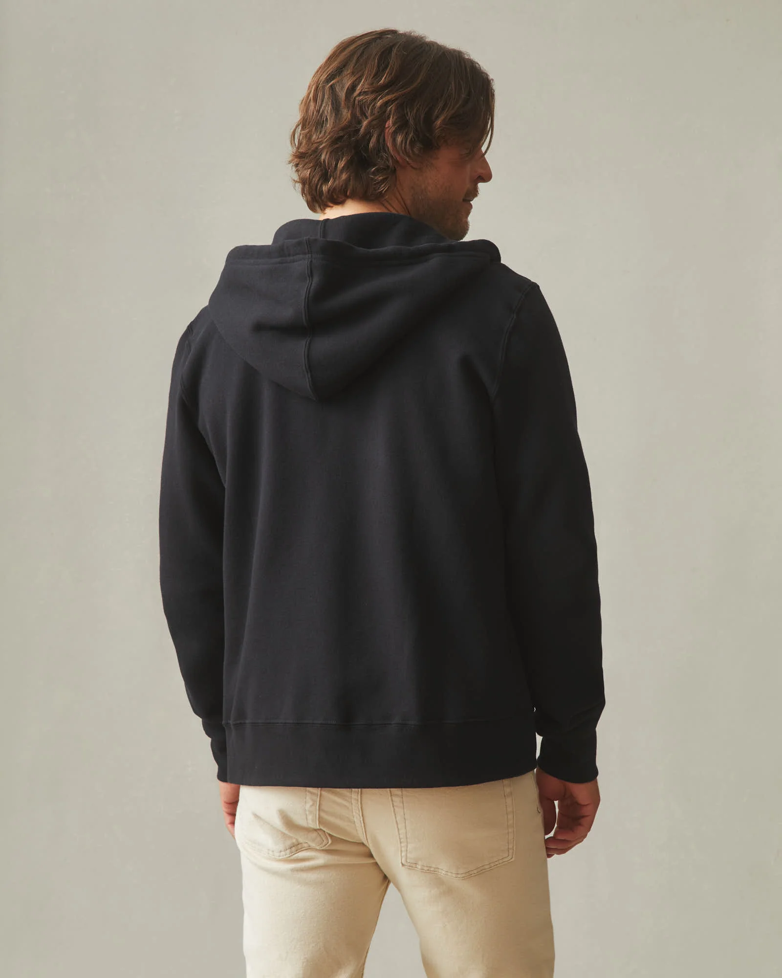 Men's Midweight Full Zip - Black - Image 4