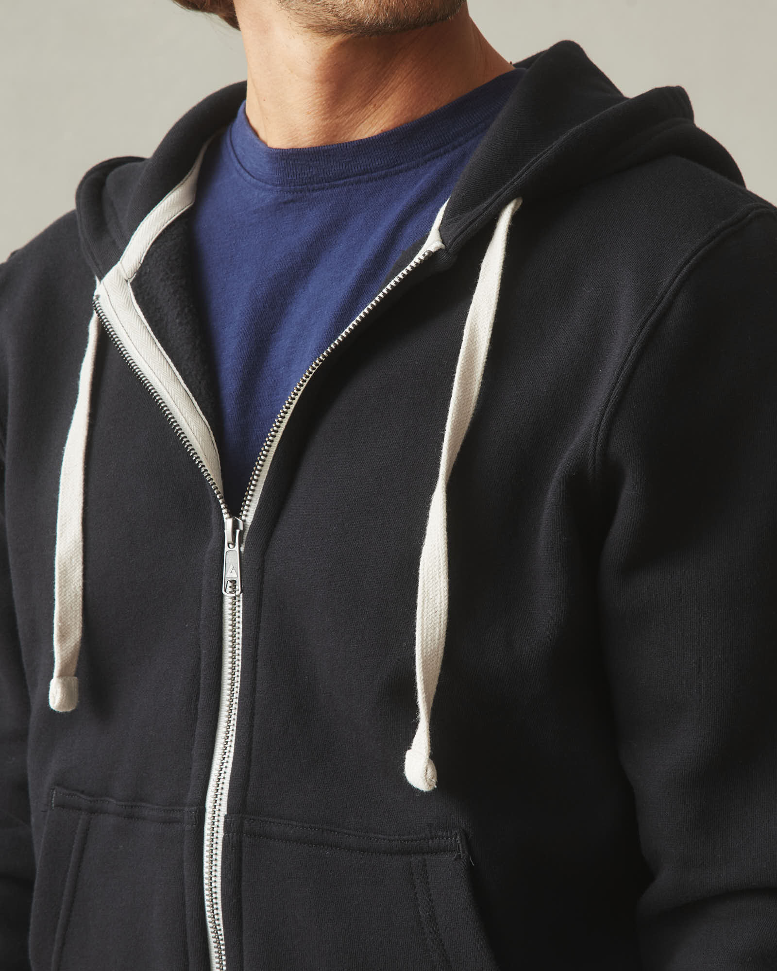 Men's Midweight Full Zip - Black - Image 5
