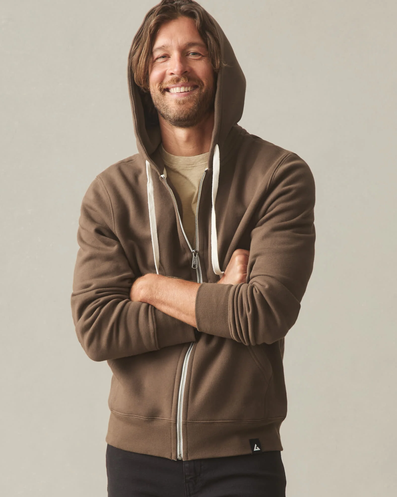 Men's Midweight Full Zip - Cocoa Creme - Image 3