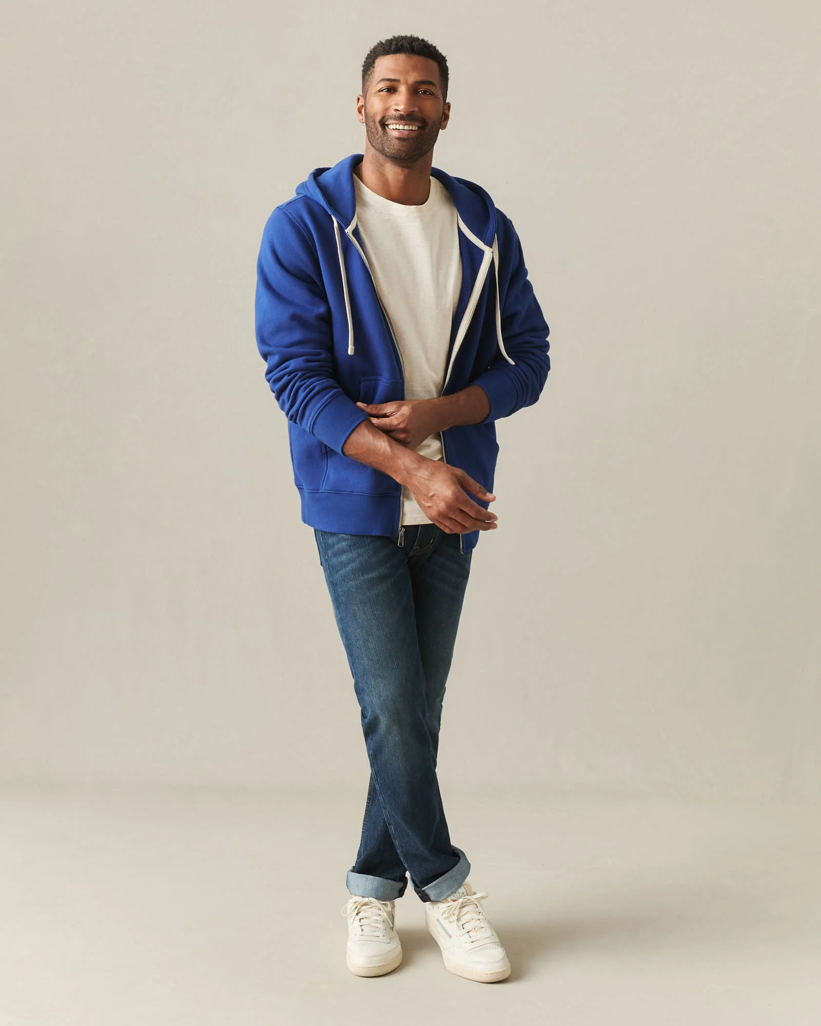 Men's Midweight Full Zip - Estate Blue - Image 7