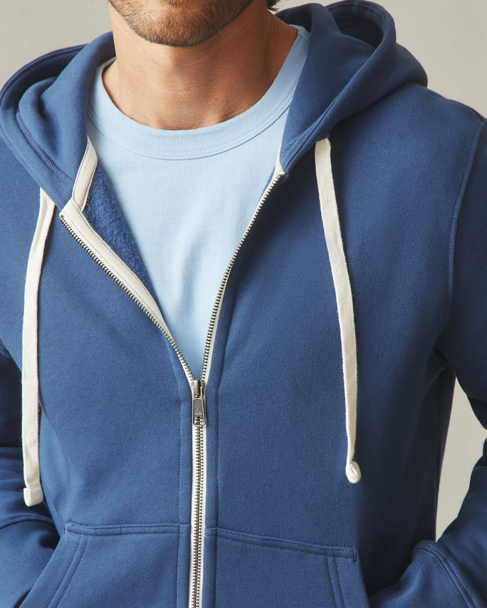 Men's Midweight Full Zip - Varsity Blue - Image 5