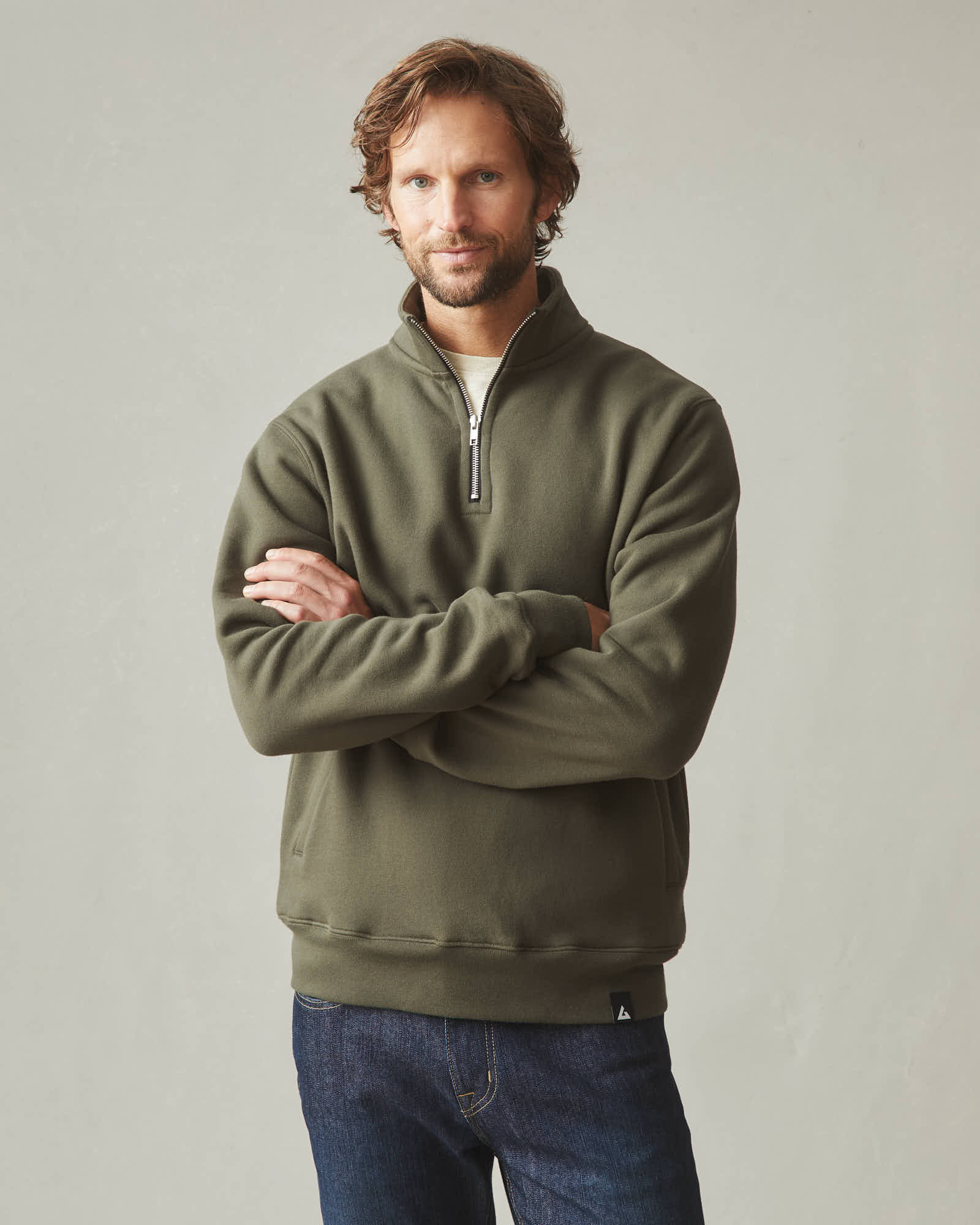 Men's Carolina Quarter Zip - Deep Olive