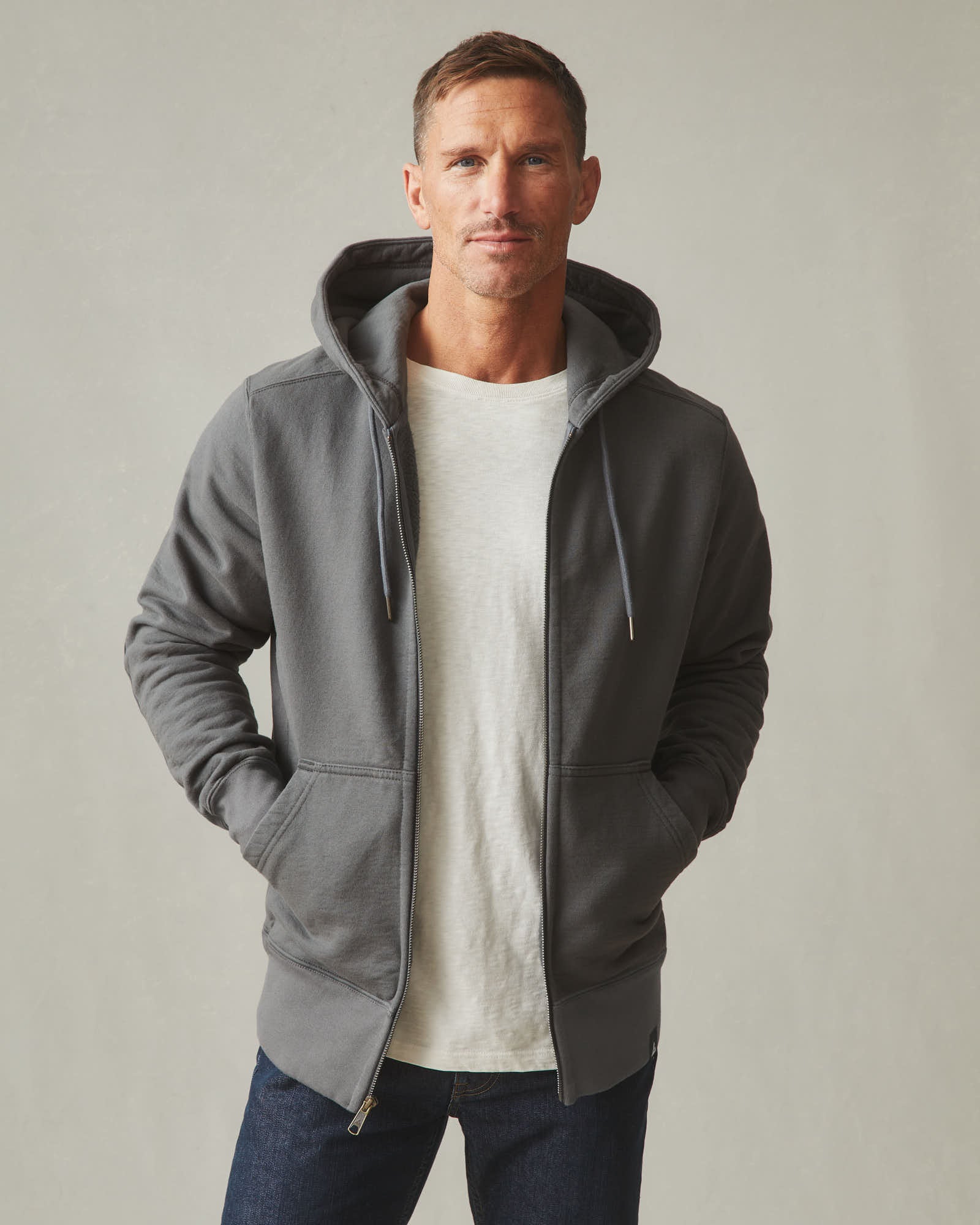 Men's Classic Full Zip - Dark Charcoal - Image 2