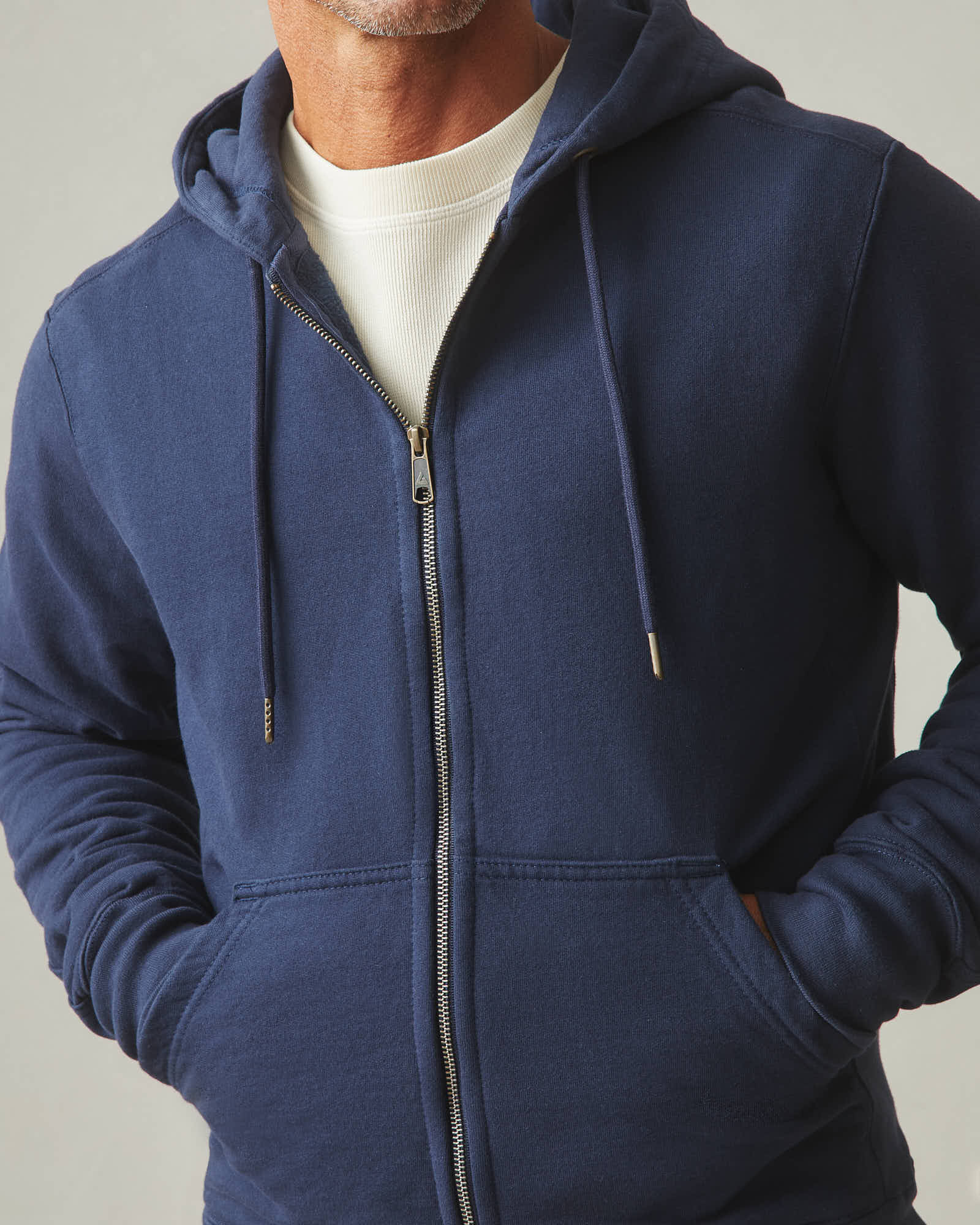 Men's Classic Full Zip - Oxford Blue - Image 4