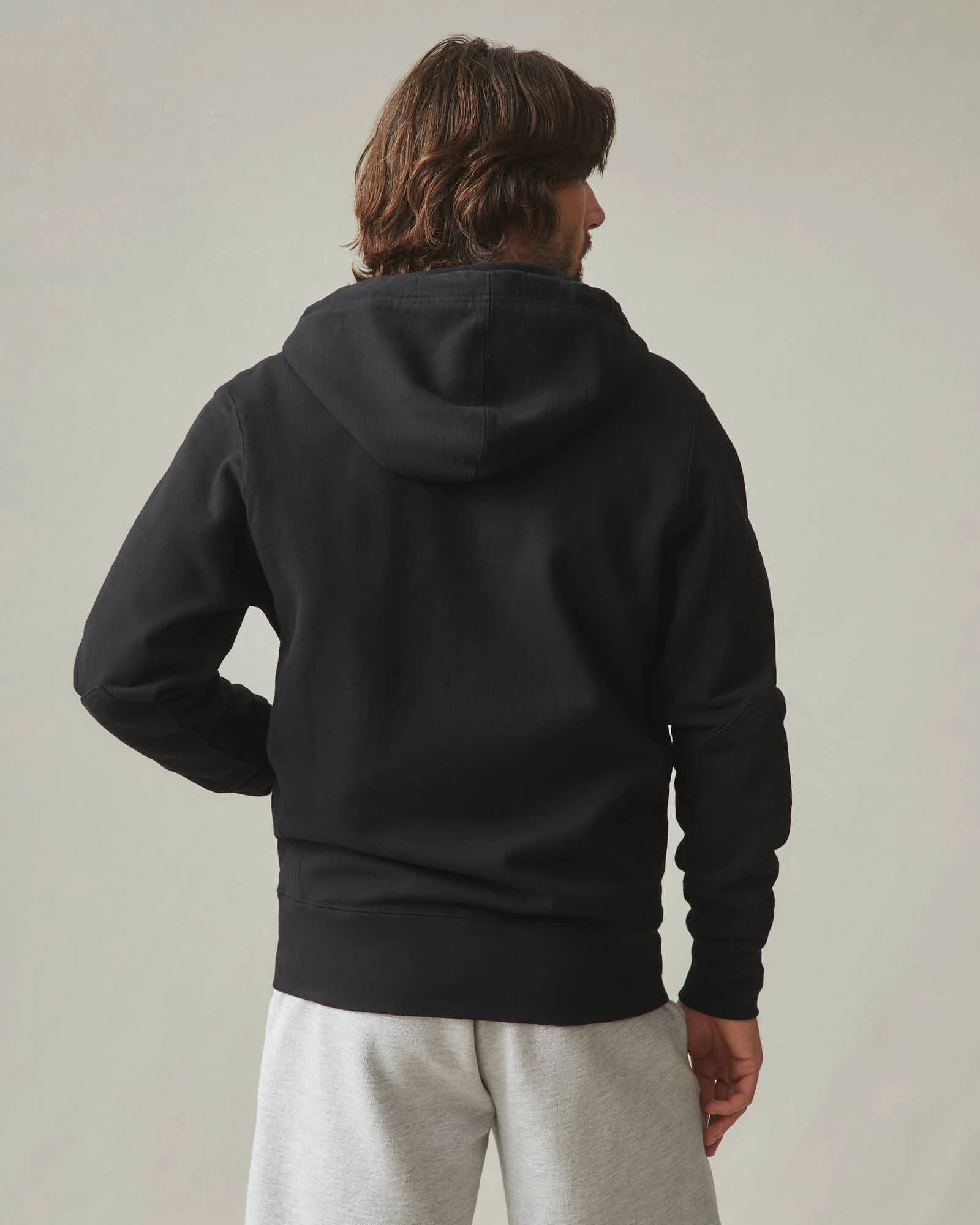 Men's Relaxed Classic Full Zip - Black - Image 3