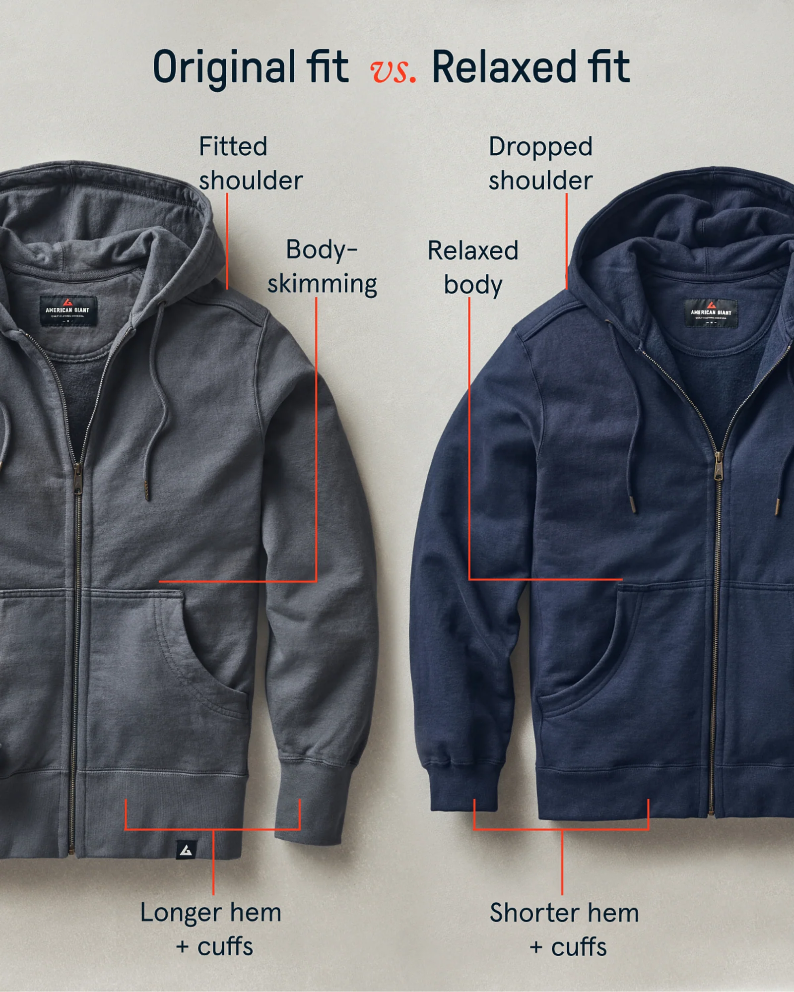 Men's Relaxed Classic Full Zip - Black - Image 7