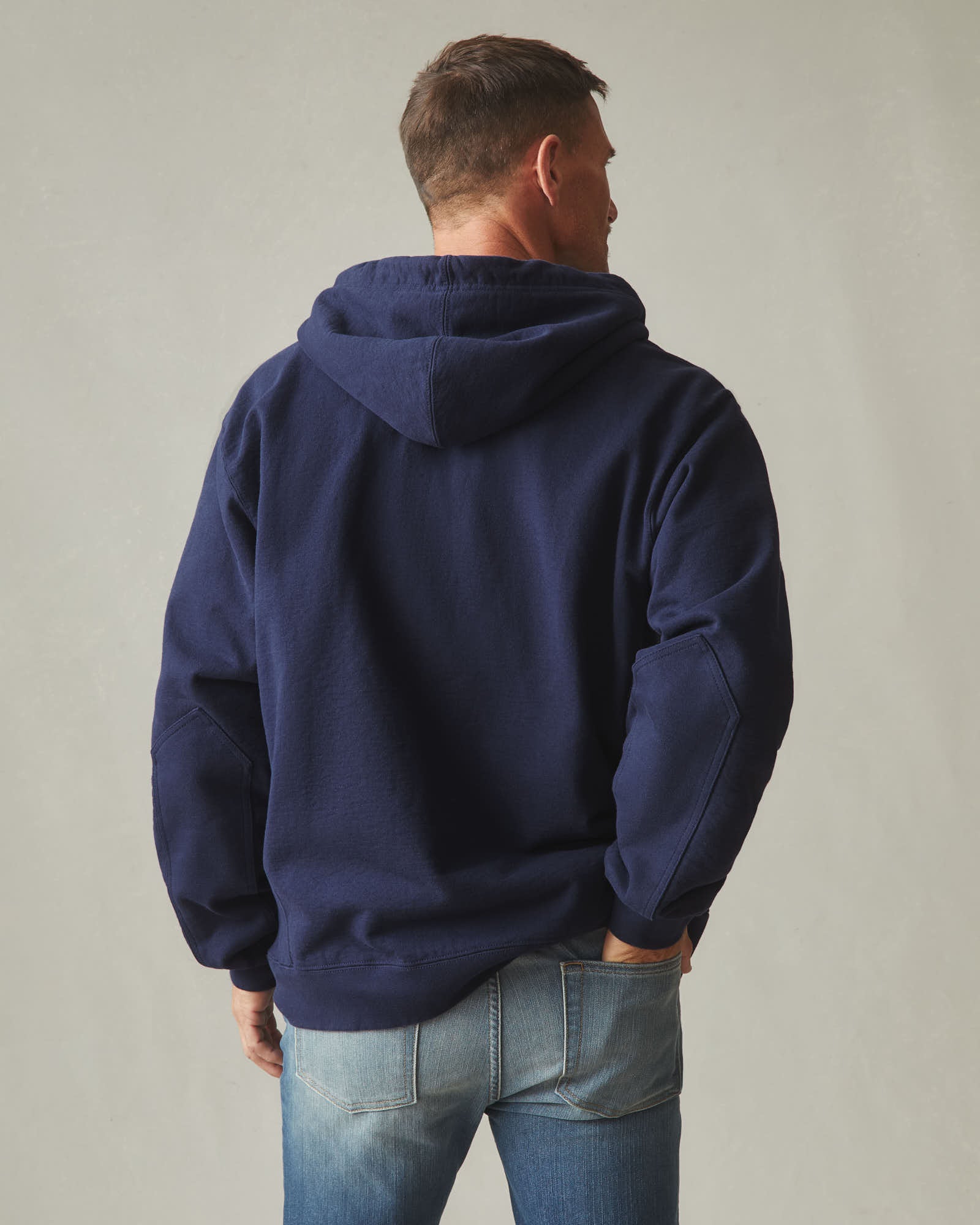 Men's Relaxed Classic Full Zip - True Navy - Image 4