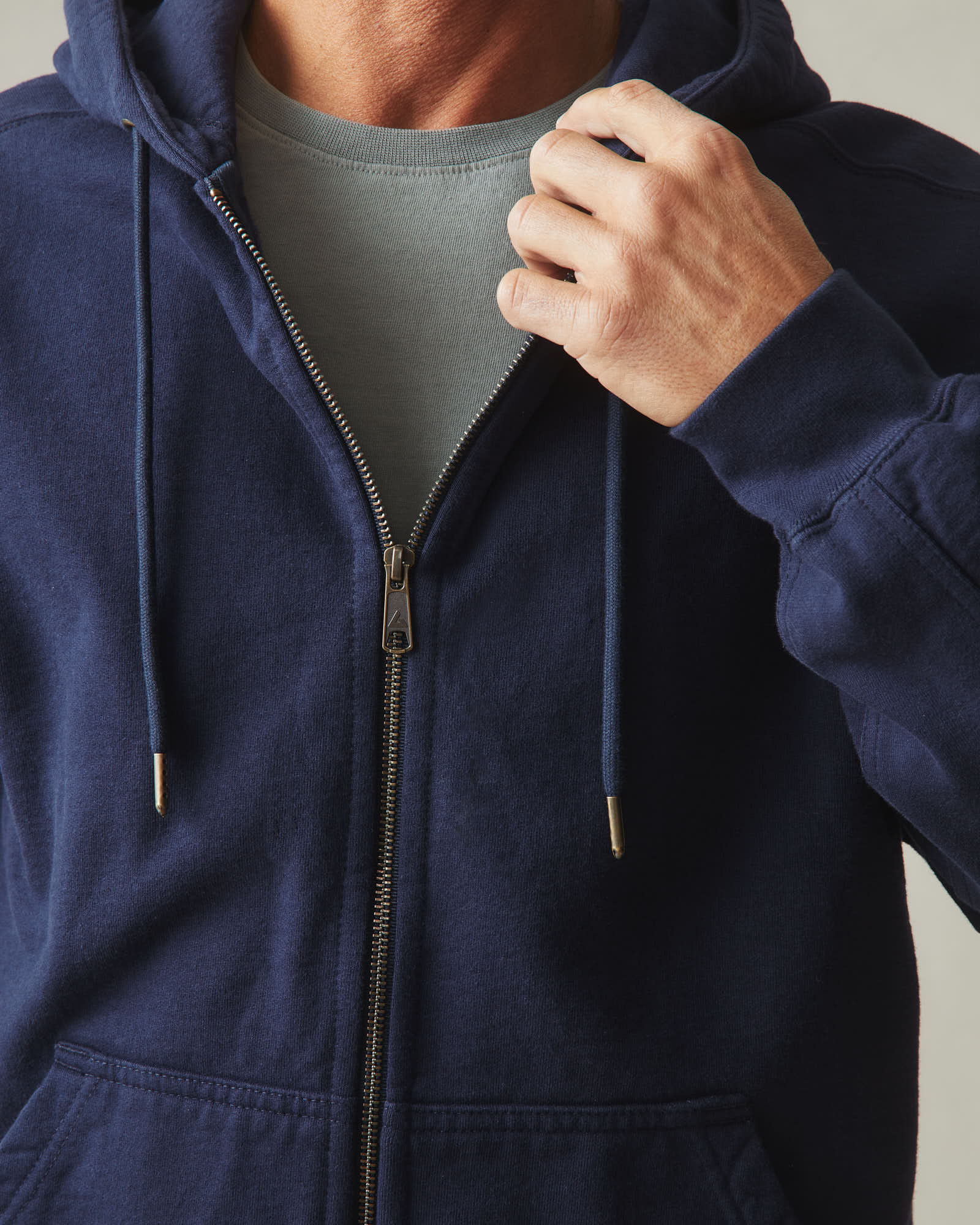 Men's Relaxed Classic Full Zip - True Navy - Image 5
