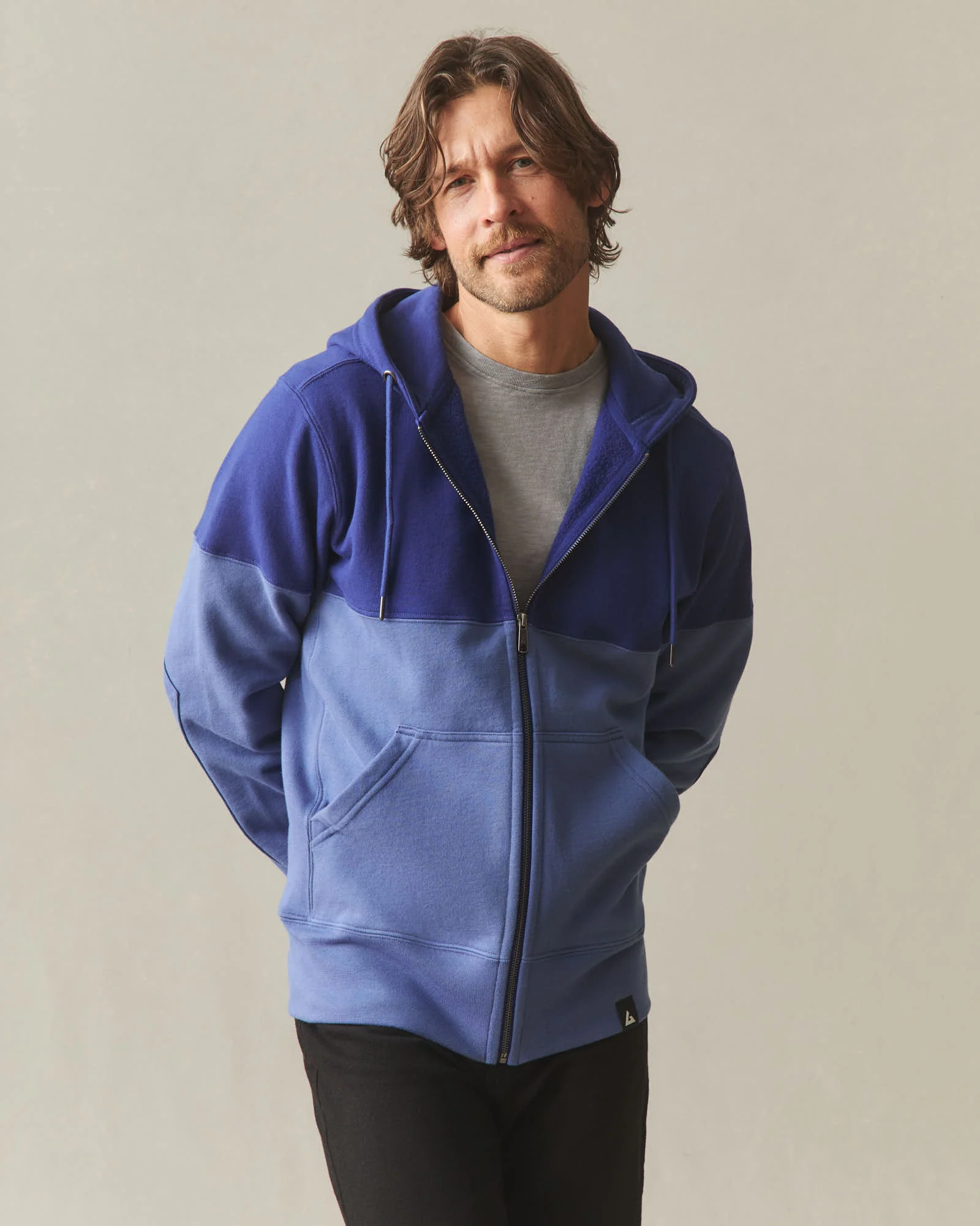 Men's Classic Full Zip Split Seam Vault - Blueprint Coastal Fjord - Image 3