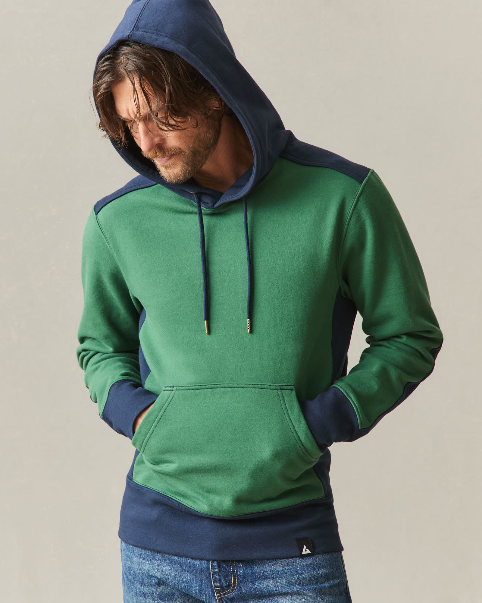 Men's Classic Pullover Vault - Hunter Green Oxford Blue - Image 3