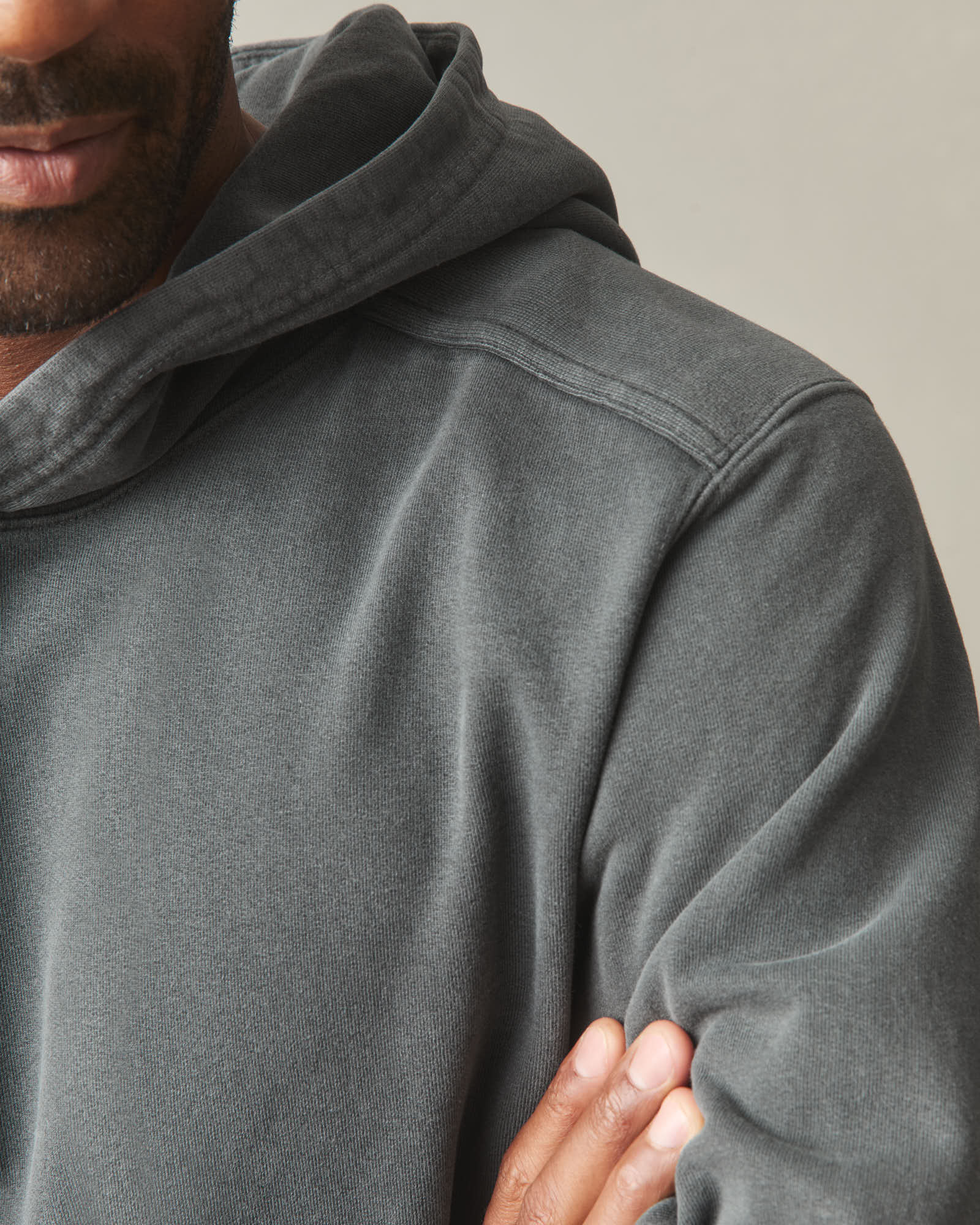 Men's Vintage Wash Classic Pullover - Washed Charcoal - Image 7