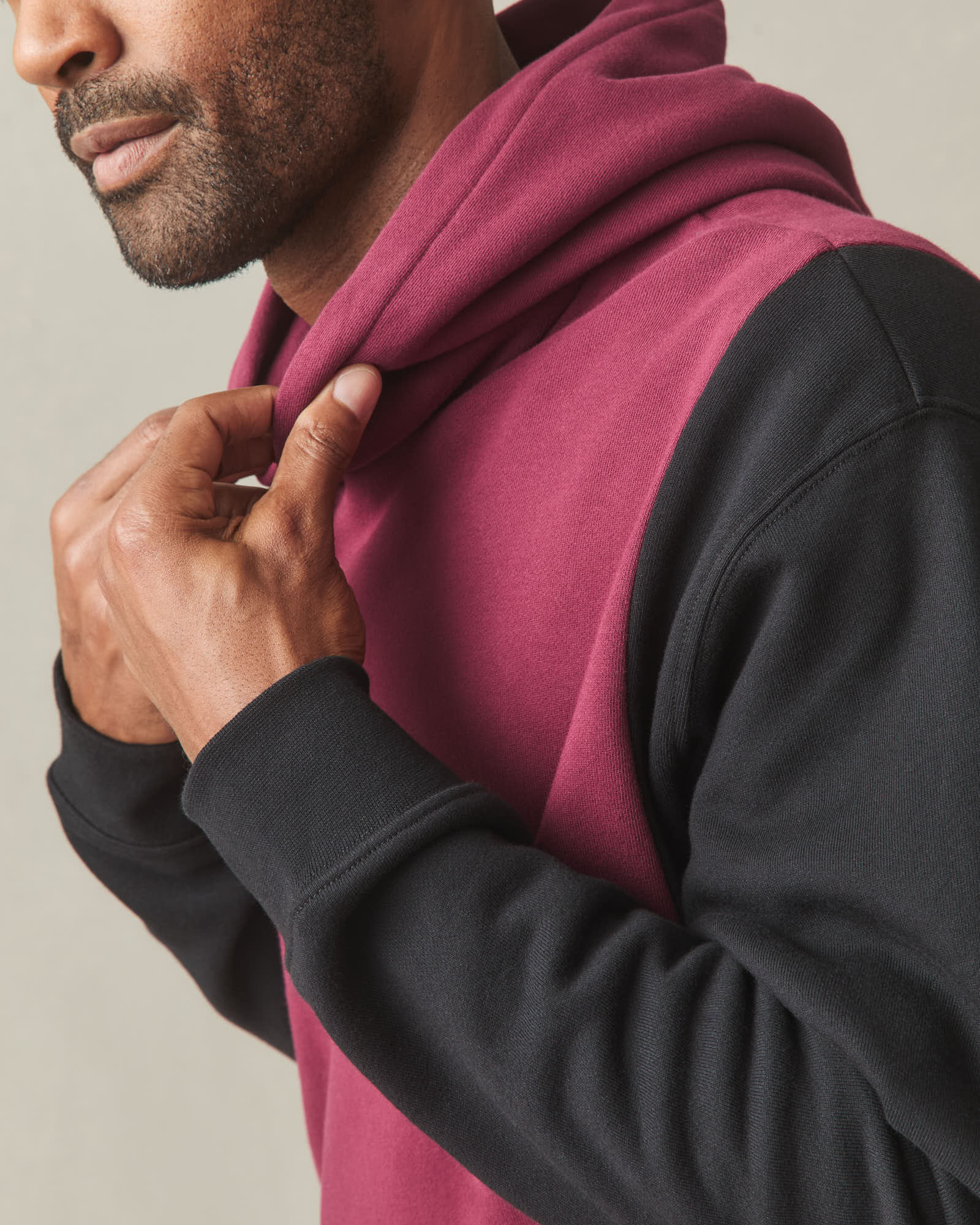 Men's Colorblock Midweight Pullover - Zinfandel Black - Image 6
