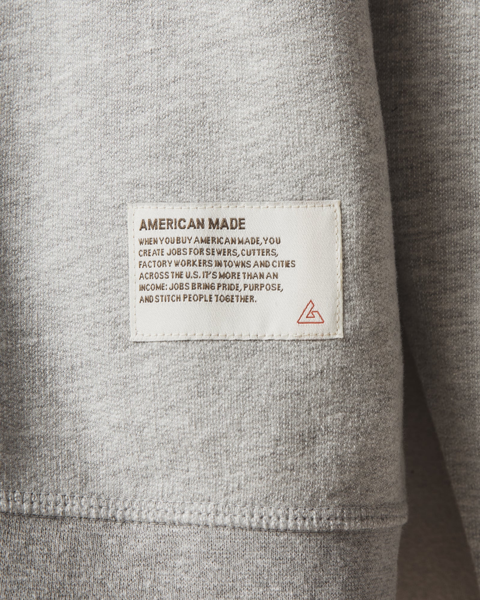 Men's French Terry Crew American Made - Ash Heather - Image 3