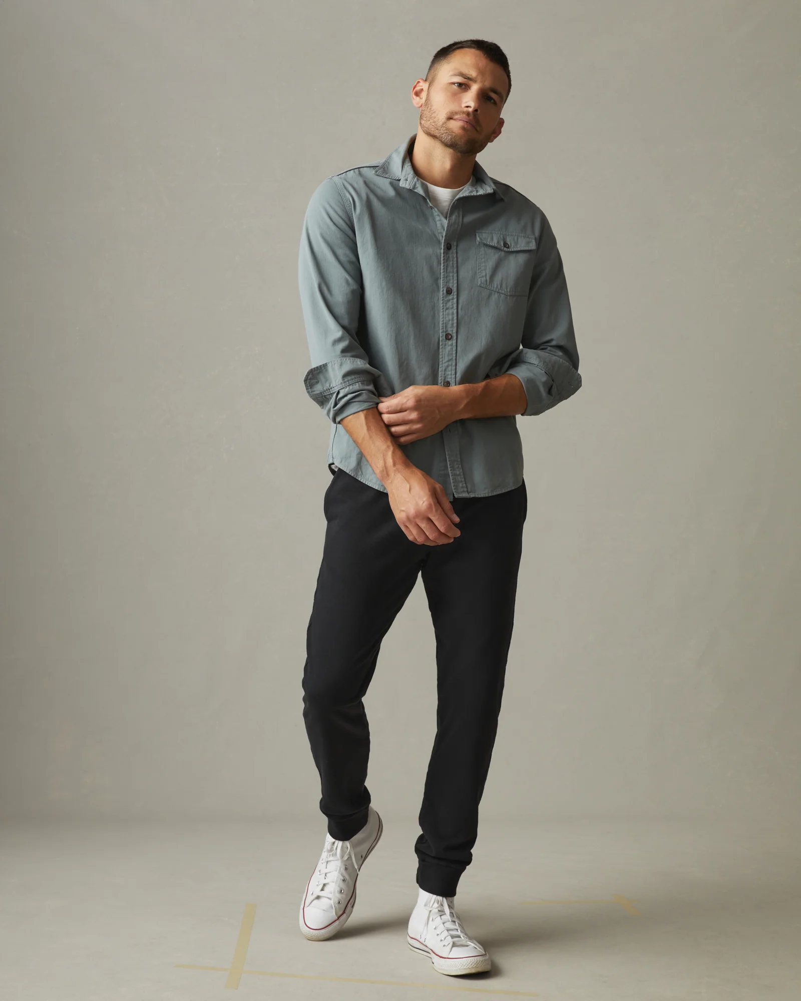 Men's French Terry Jogger - Black - Image 6