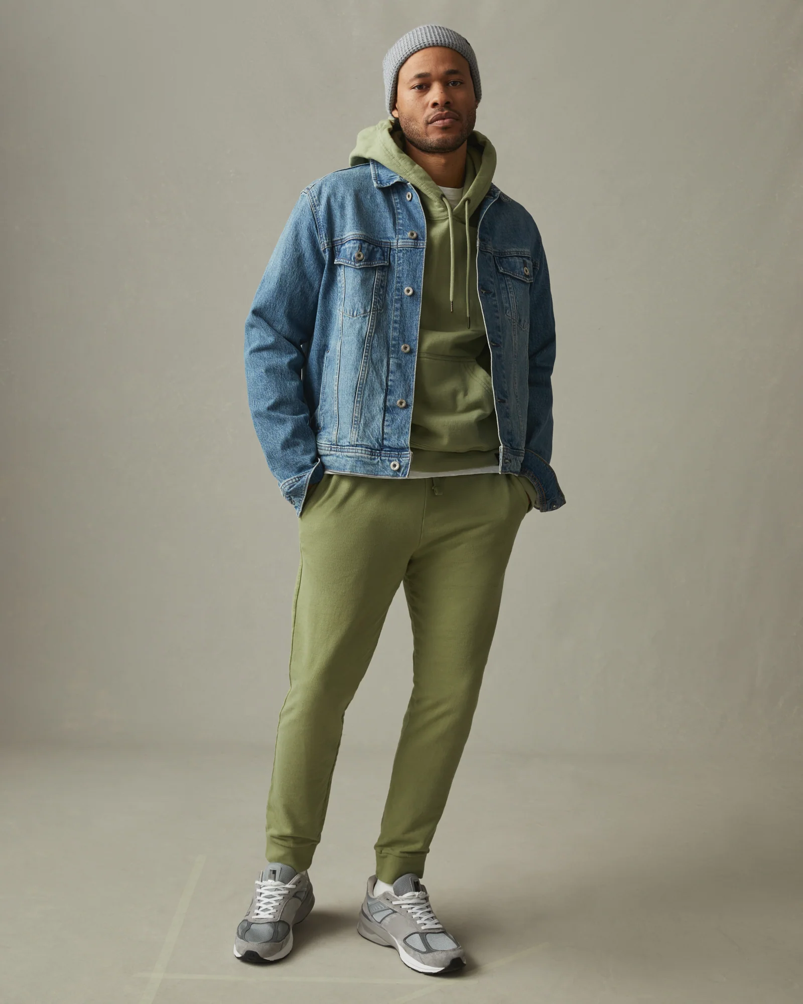 Men's French Terry Jogger - Pale Sage - Image 5