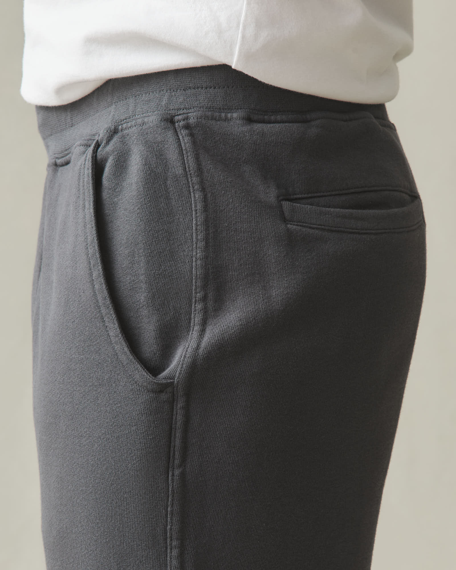Men's French Terry Straight Pant - Dark Charcoal - Image 5