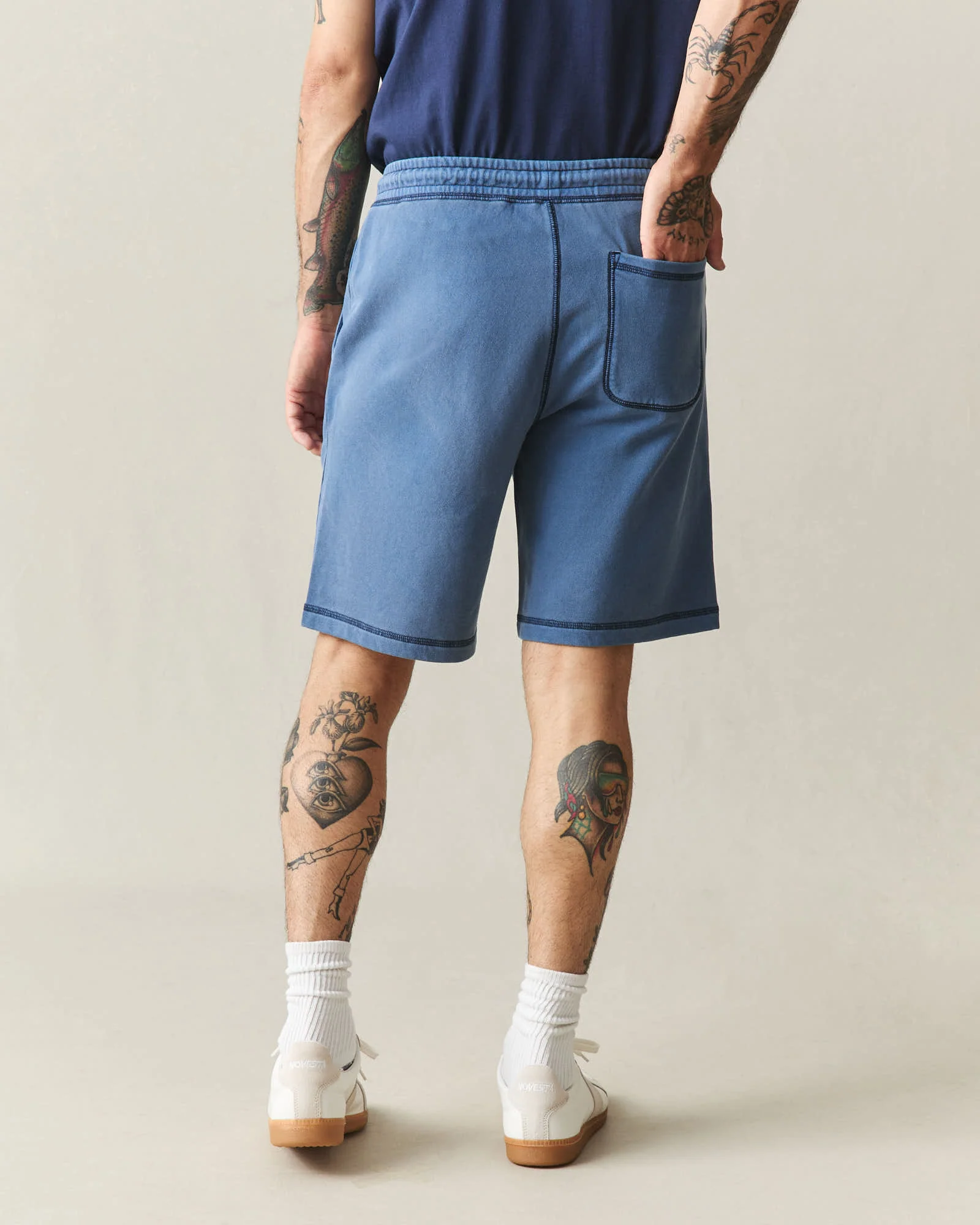 Men's Vintage Sweatshort - Vintage Ensign Blue - Image 3