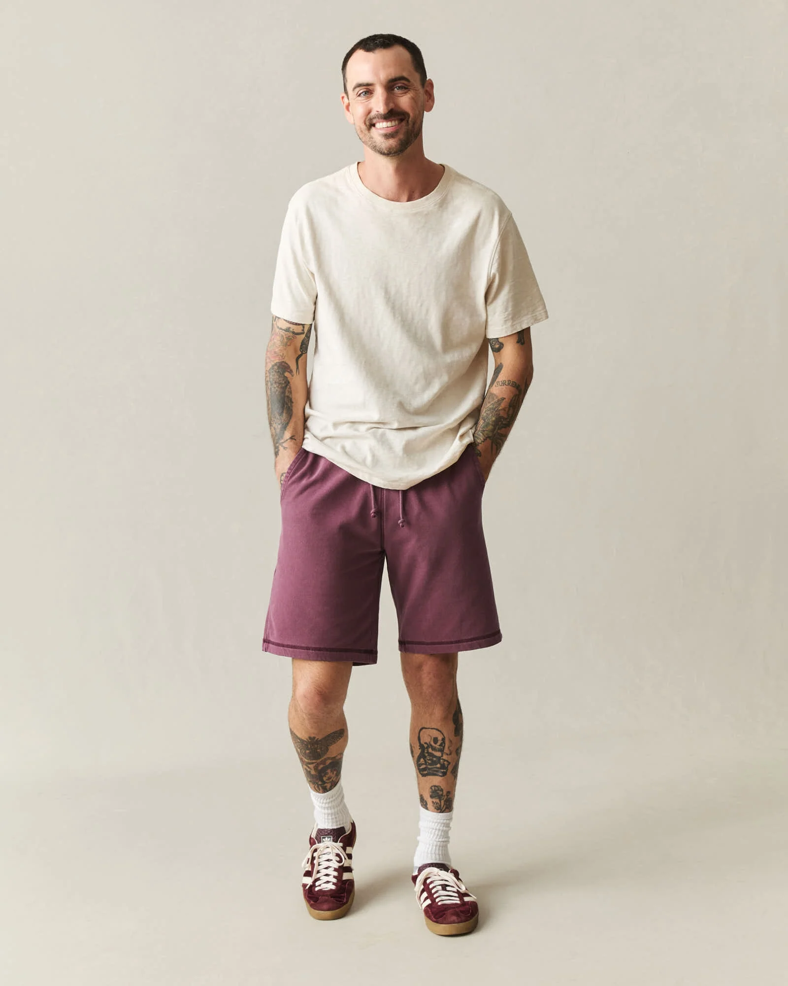 Men's Vintage Sweatshort - Vintage Windsor Wine - Image 6