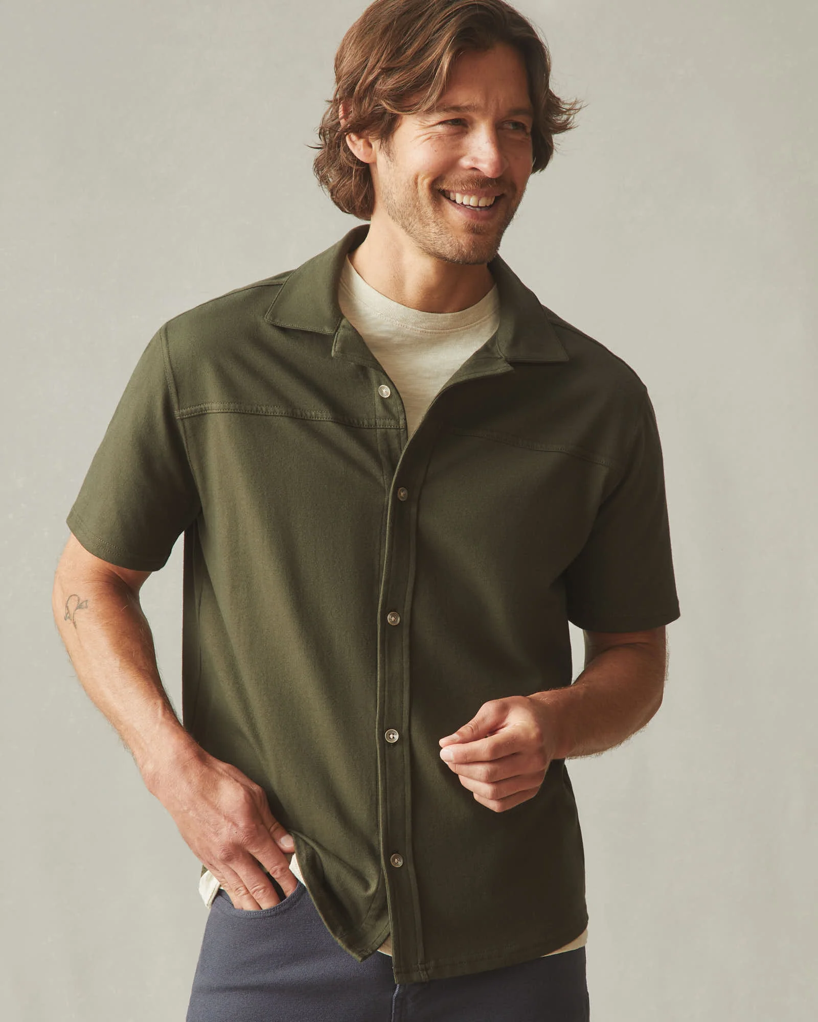 Men's Horizon Shirt - Deep Olive - Image 3