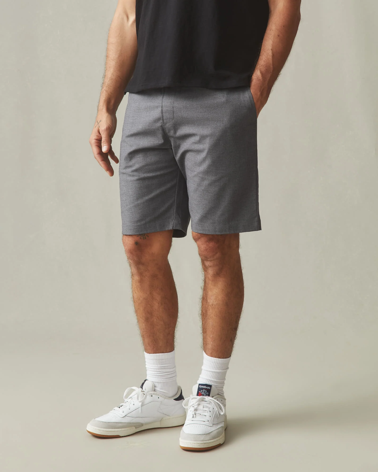 Men's Lightweight Beach Short - Heather Grey - Image 5