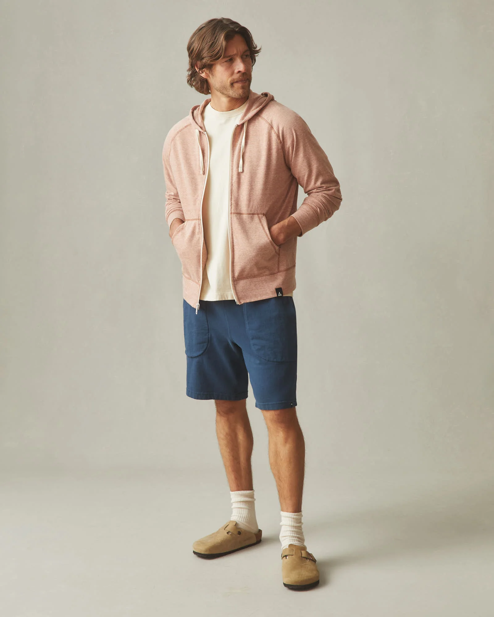 Men's Lightweight Full Zip - Canyon Clay Heather - Image 6
