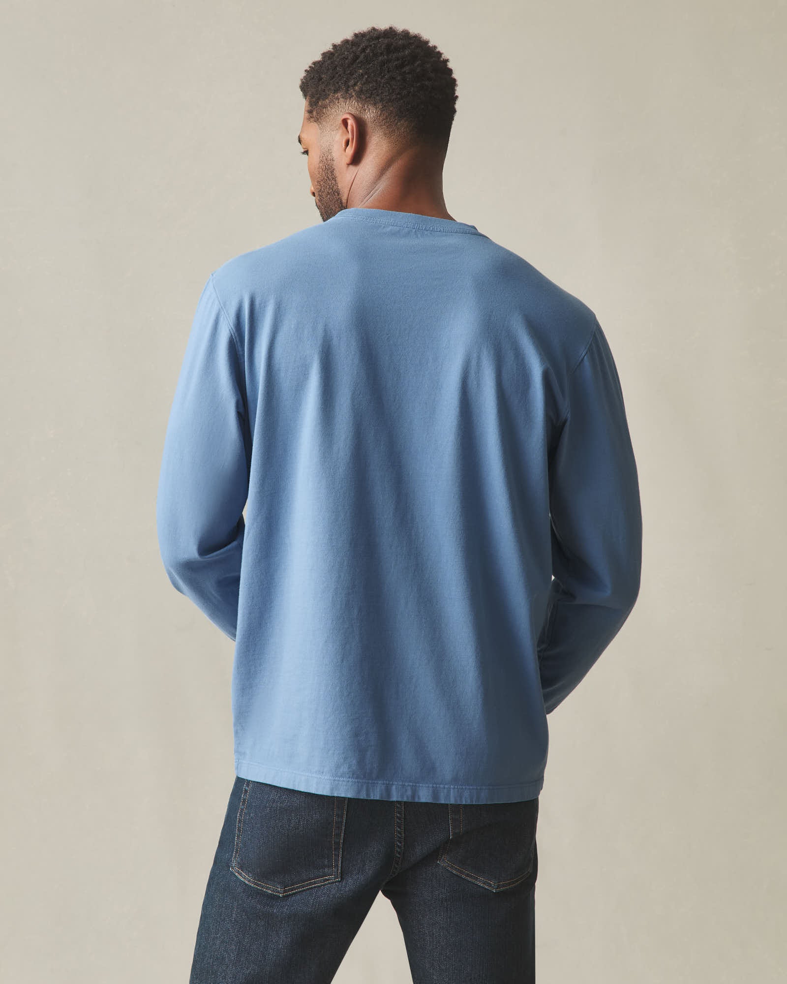 Men's Long Sleeve Pocket Tee - Quiet Harbor - Image 4