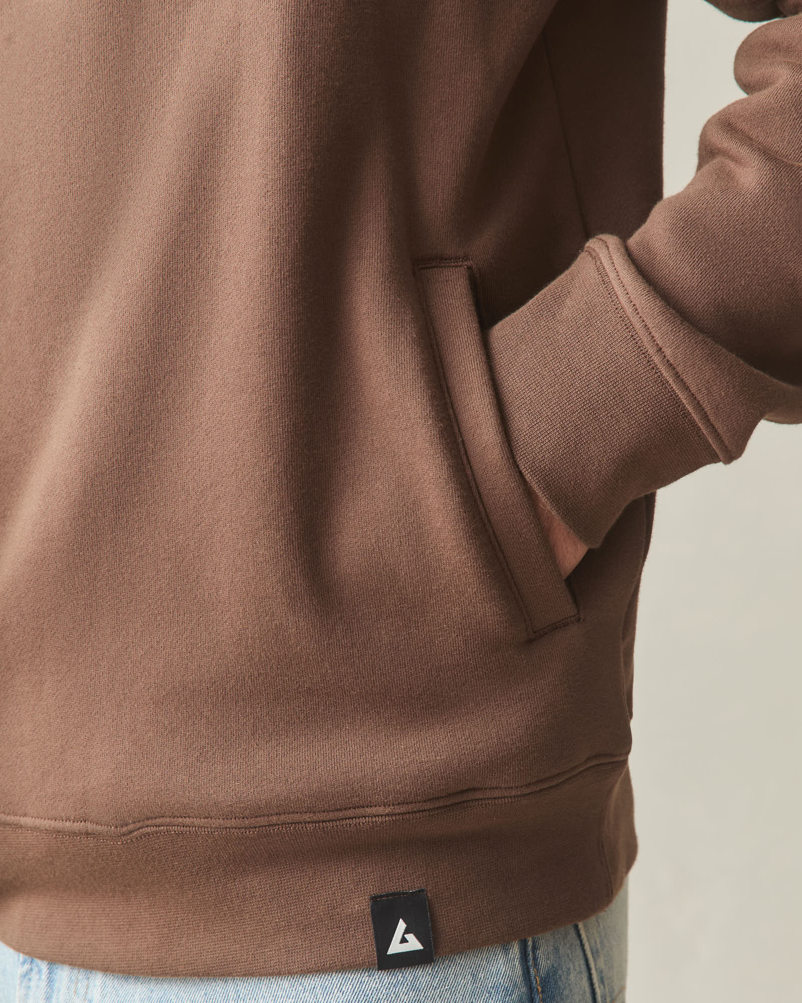 Men's Midweight Half Zip - Chestnut - Image 6