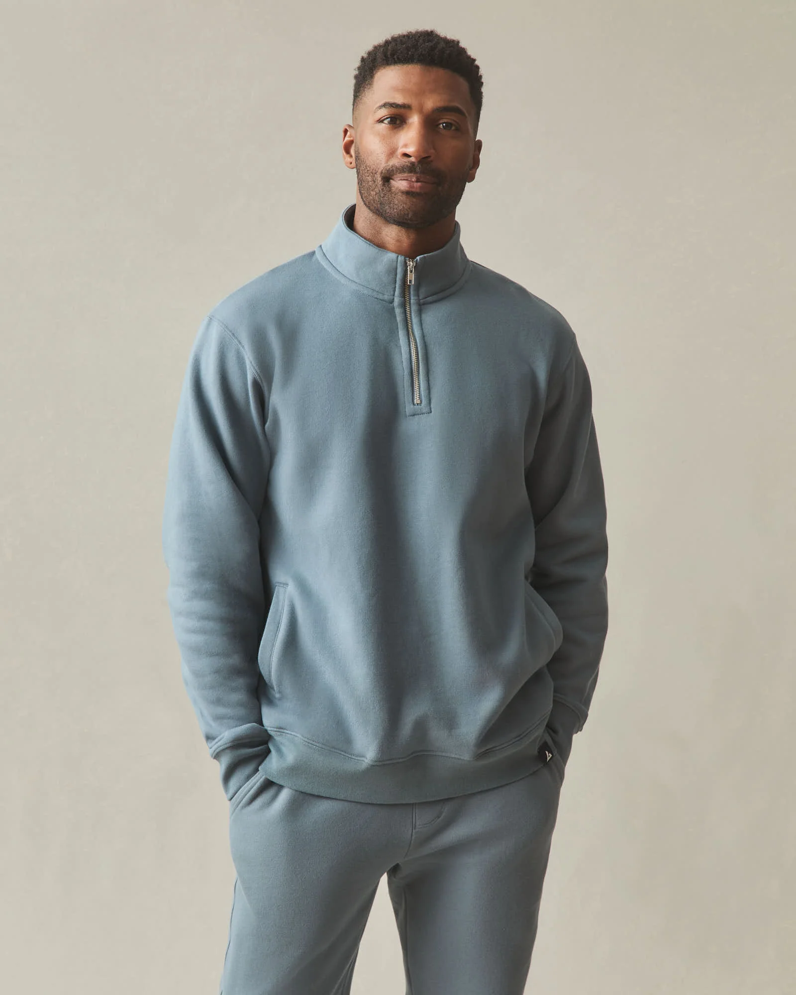 Men's Midweight Half Zip - Stormy Weather - Image 2