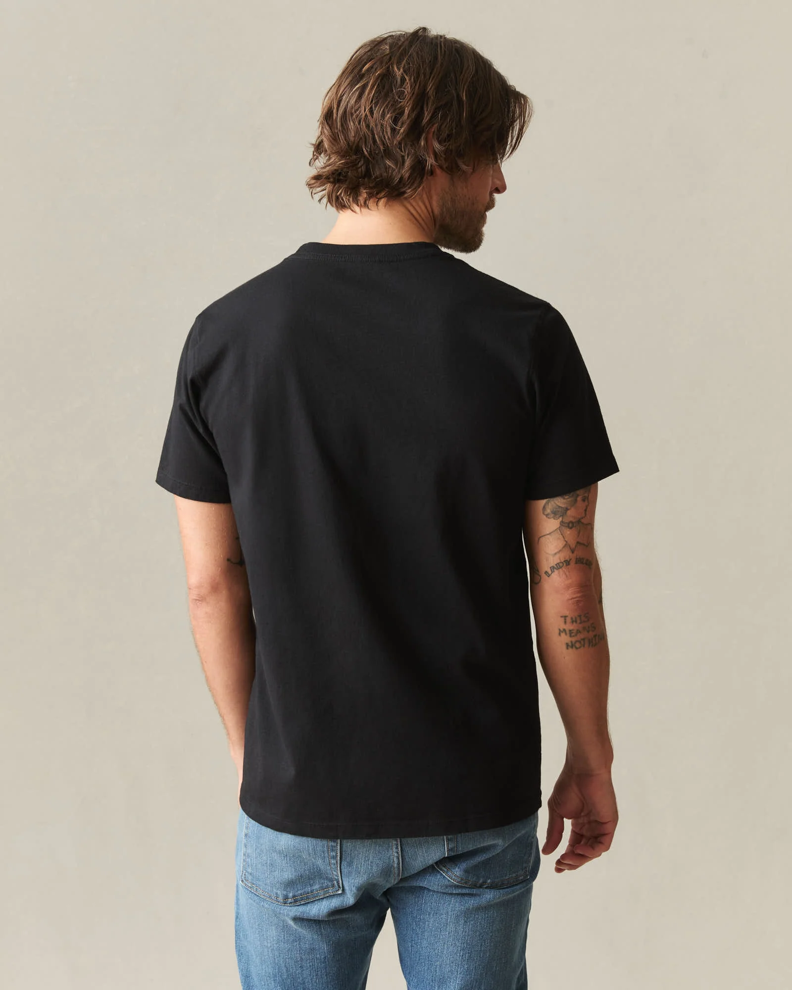 Men's Midweight Tee - Black - Image 3