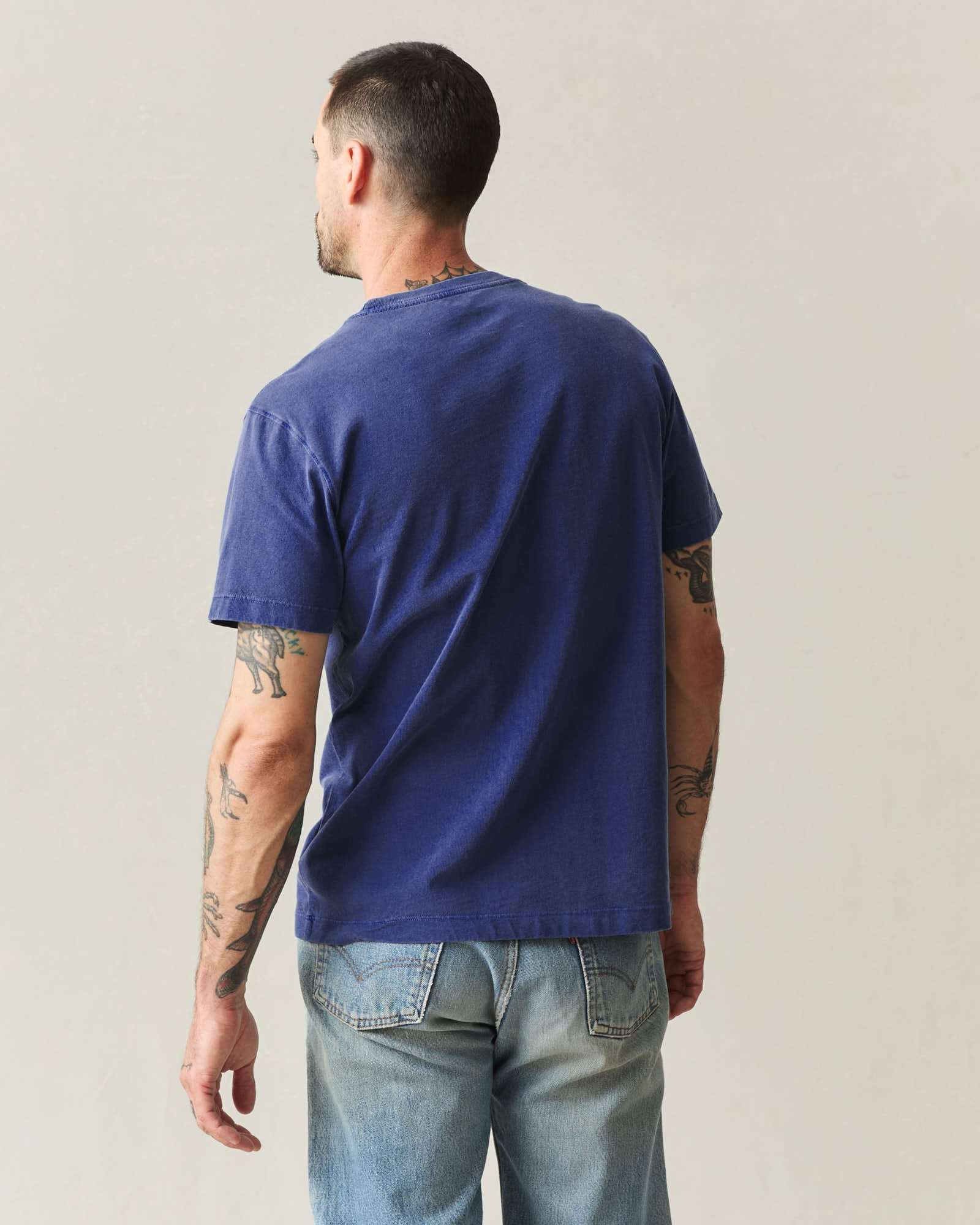 Men's Midweight Tee - Navy Blue - Image 2