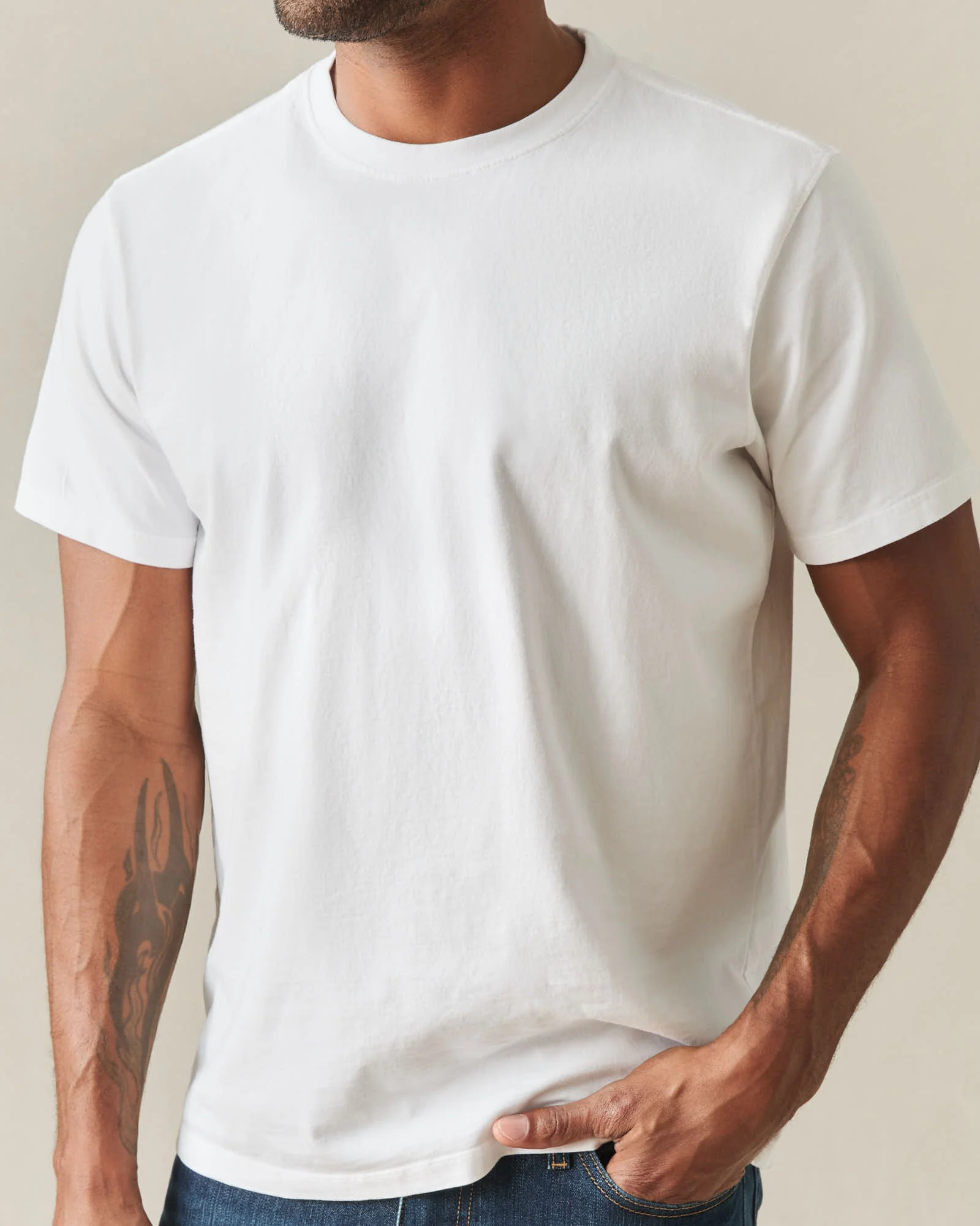 Men's Midweight Tee - White - Image 4