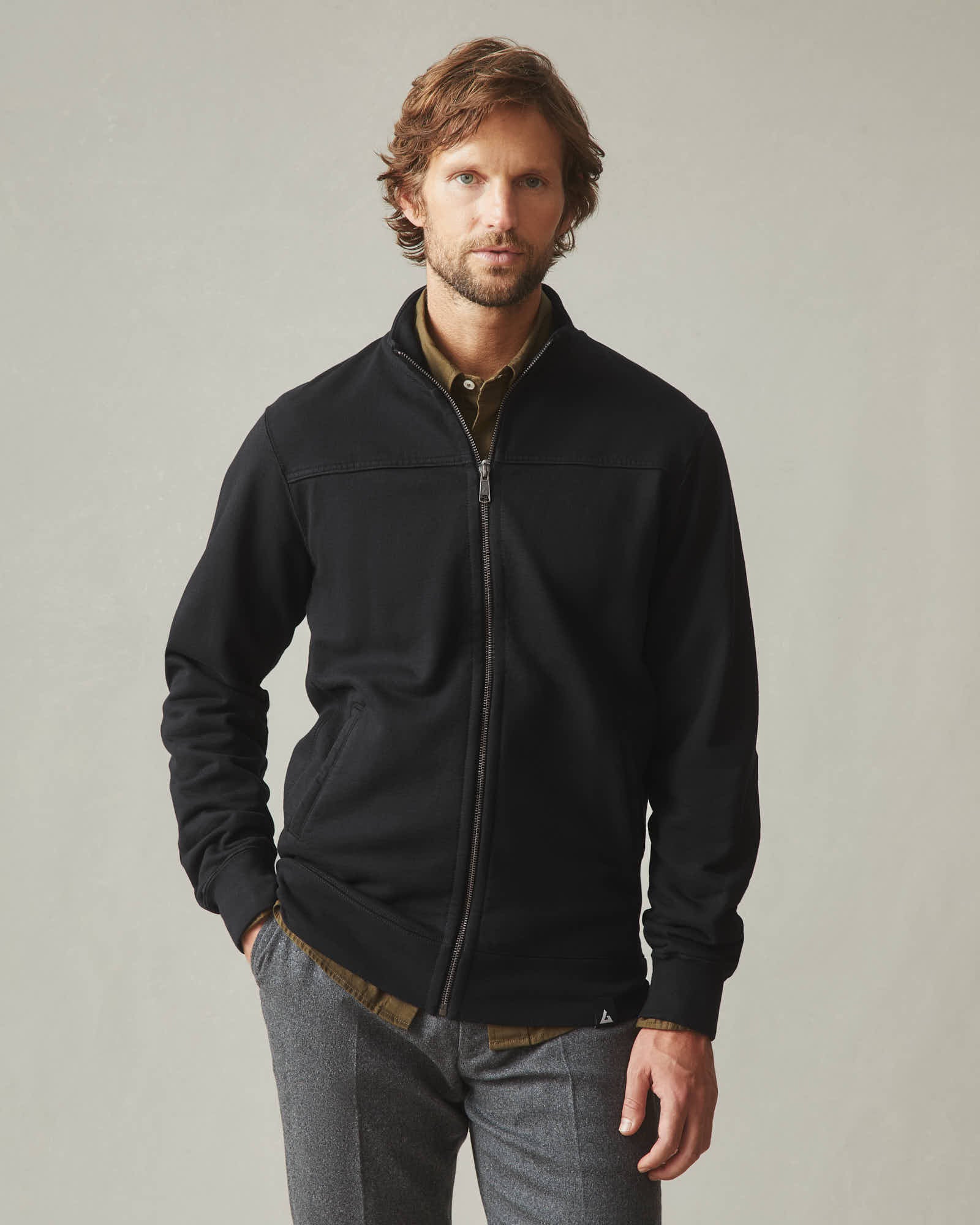 Men's Moto Full Zip - Black - Image 2