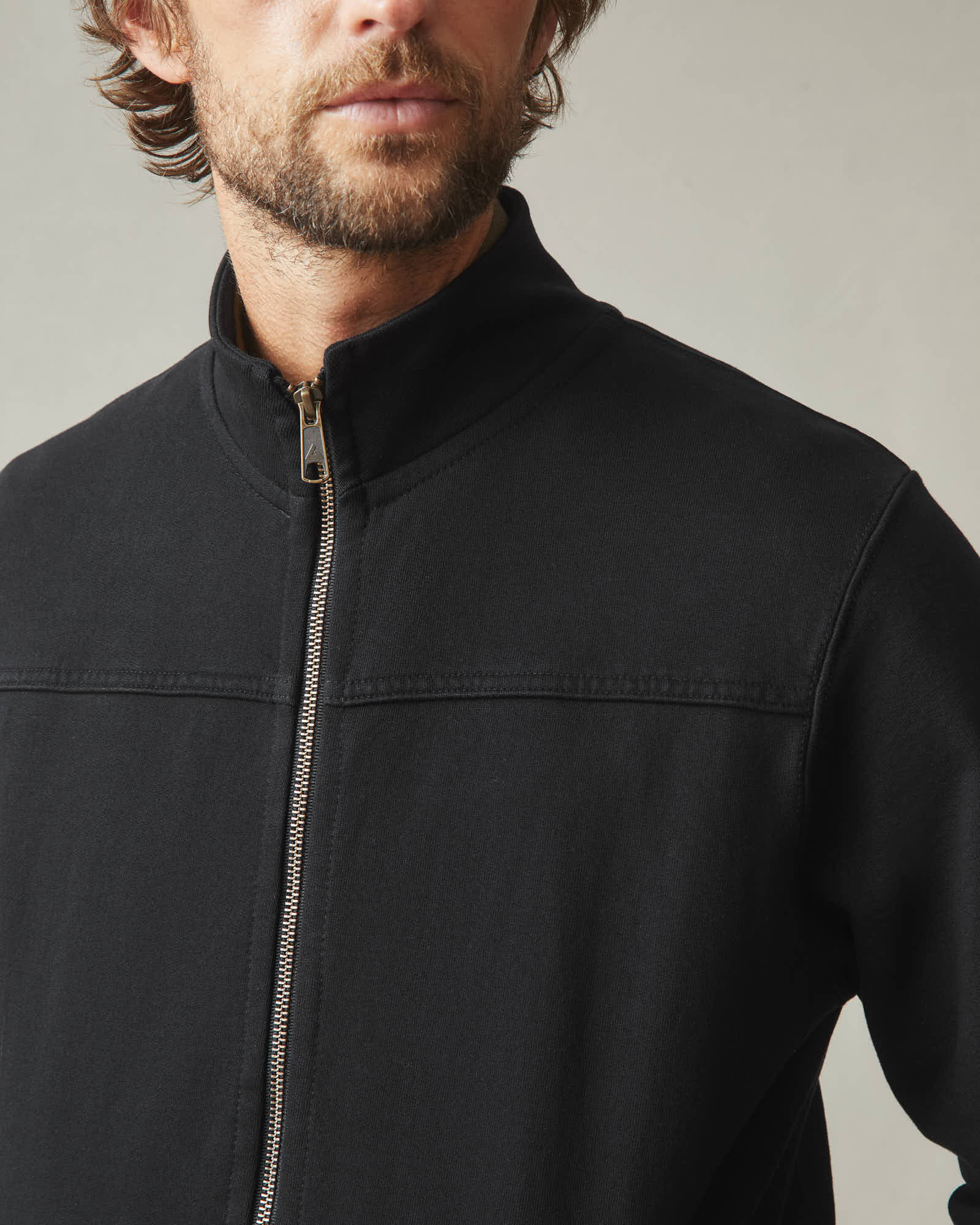 Men's Moto Full Zip - Black - Image 4