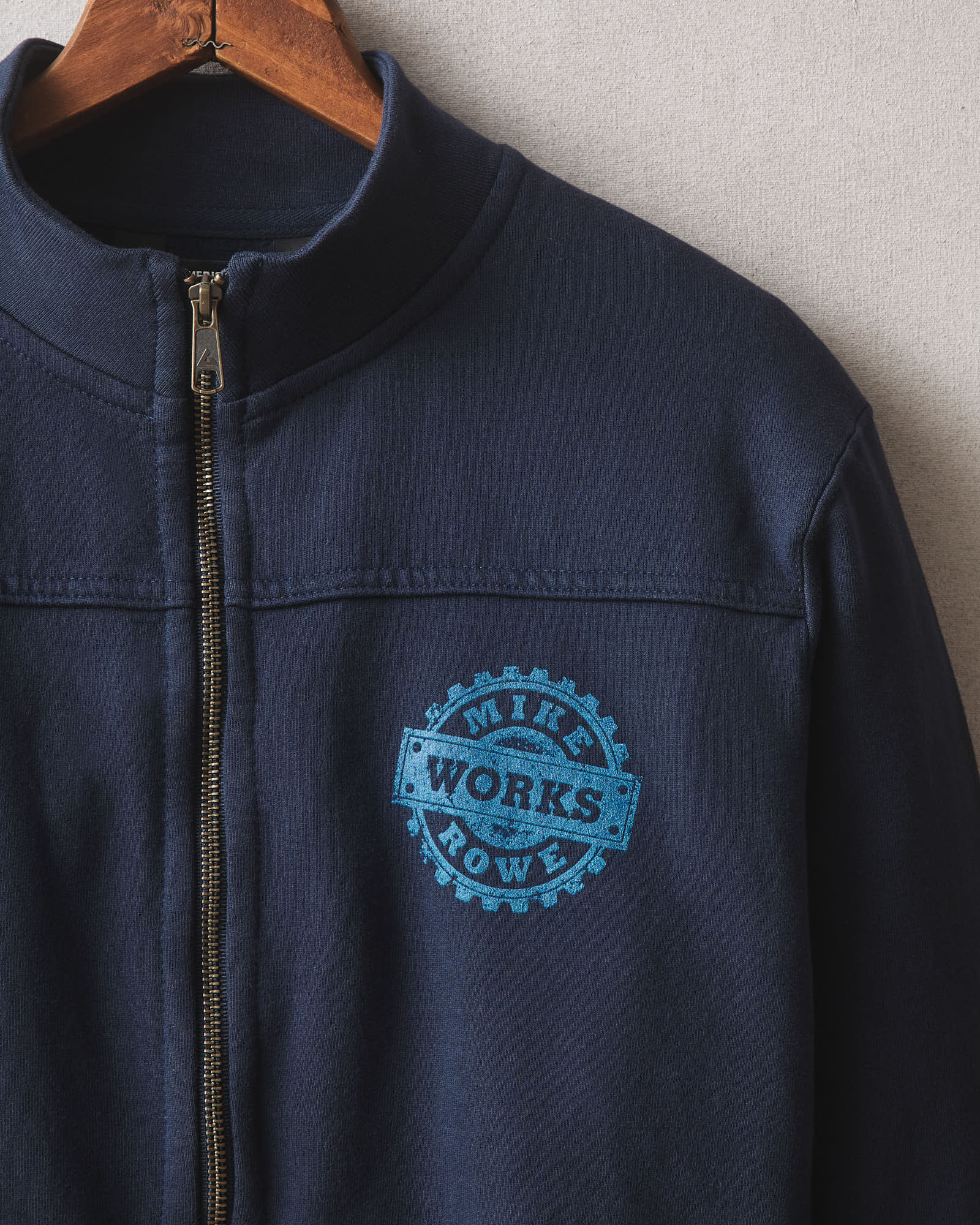 Men's Moto Full Zip Mike Rowe - Oxford Blue - Image 2