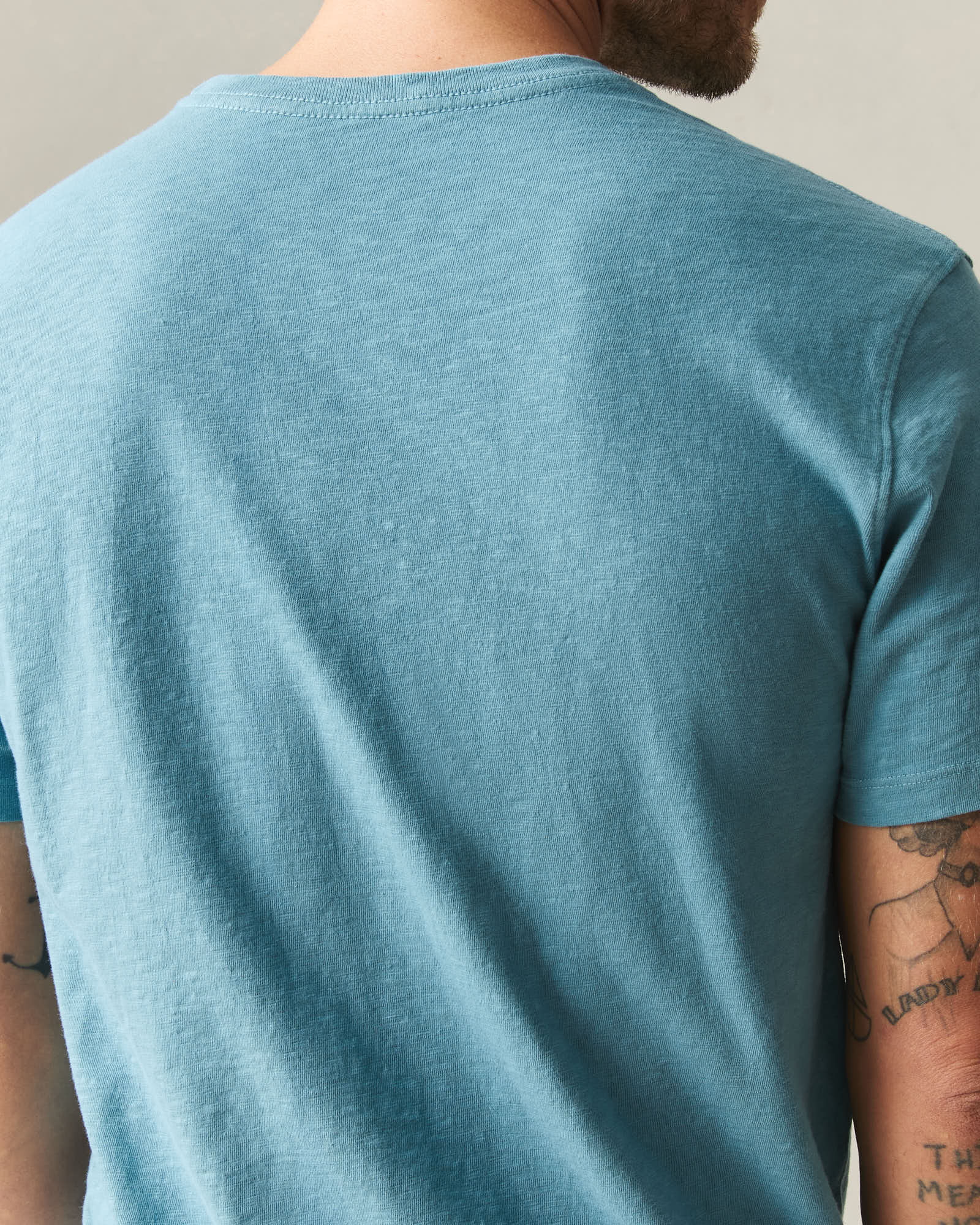 Men's Premium Slub Crew Tee - Adriatic Blue - Image 5
